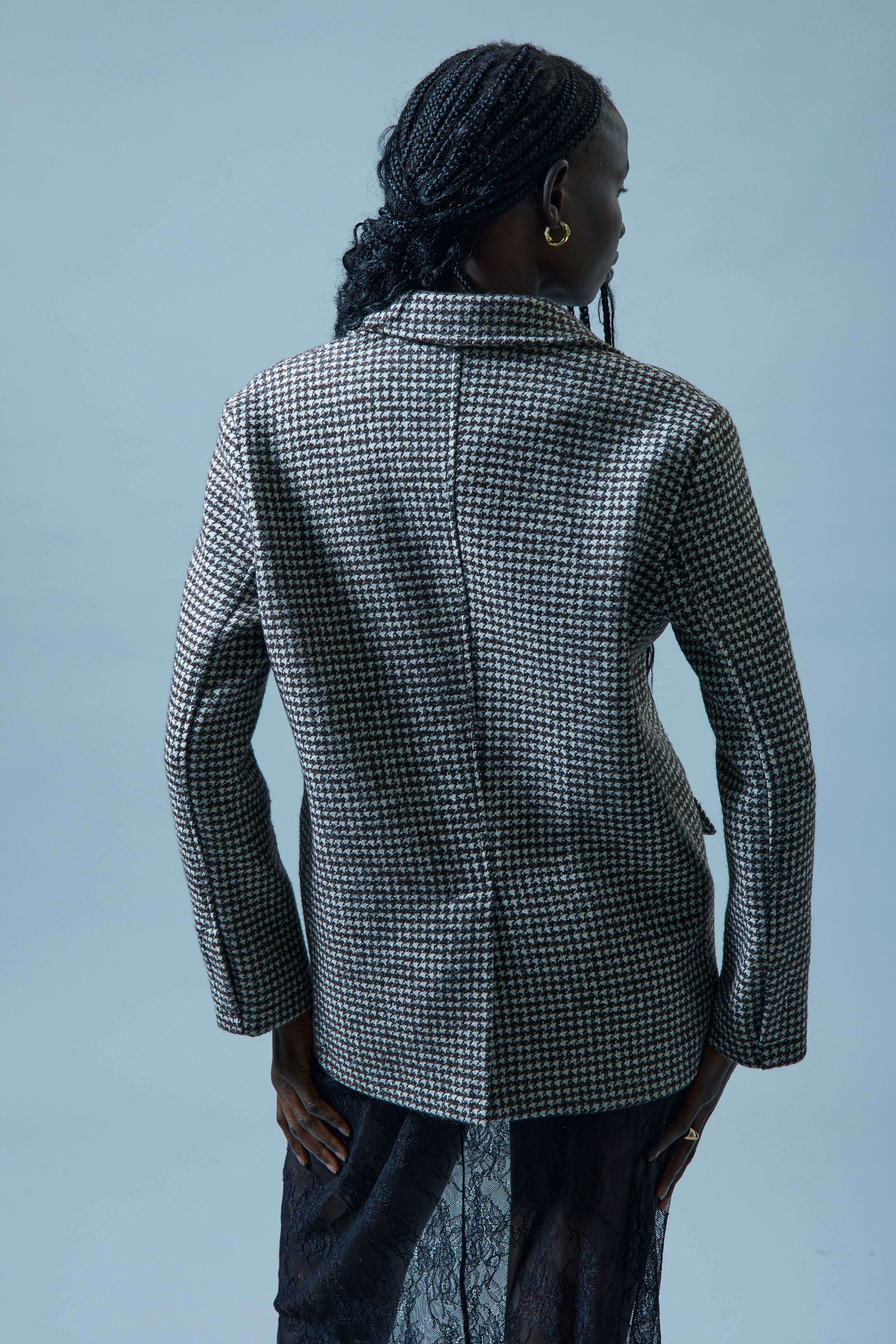 Giaccone in tweed pied-de-poule Icona