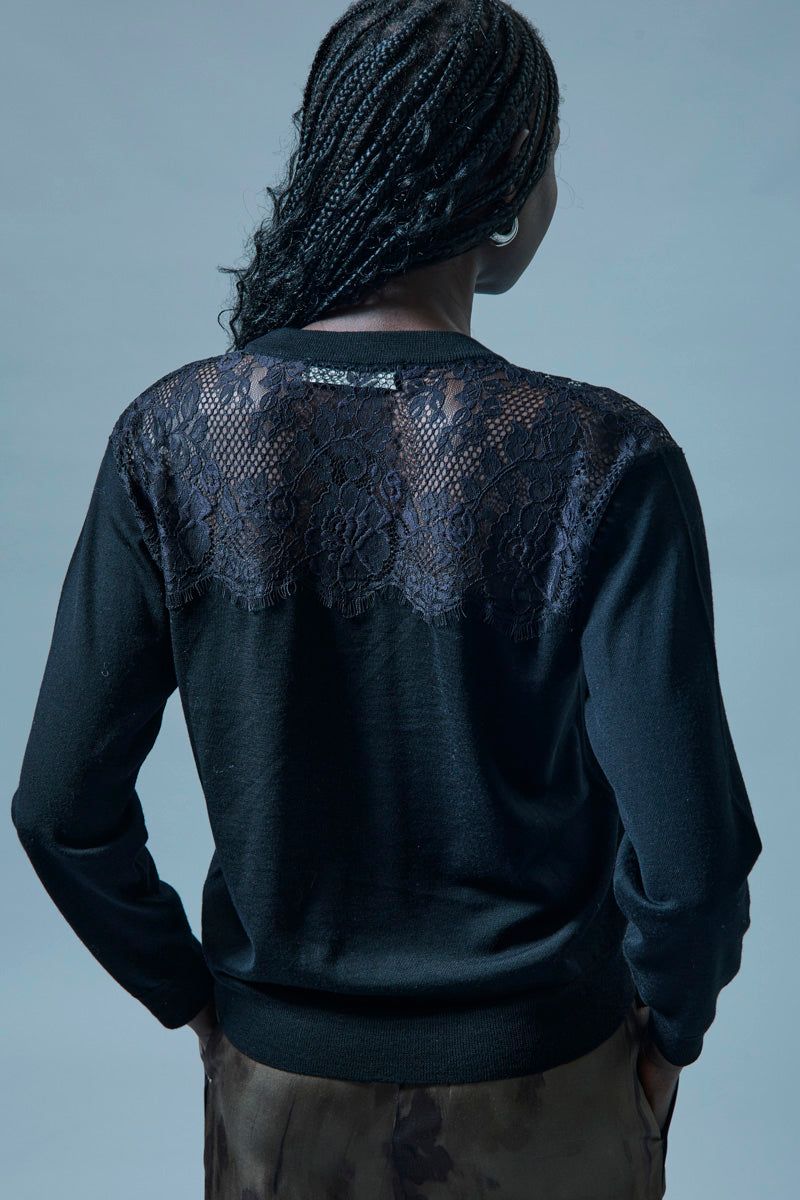 Maglia con Dettagli in Pizzo Icona