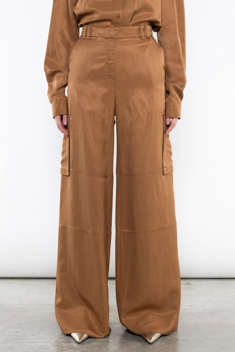 Pantaloni linea diritta impunturati con tasche Kaos Donna