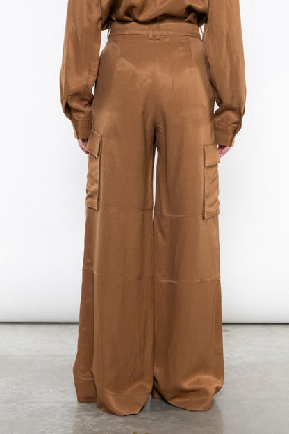Pantaloni linea diritta impunturati con tasche Kaos Donna