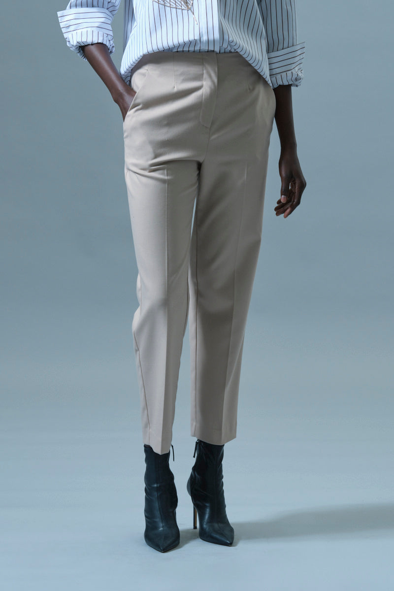 Pantalone a Sigaretta con Piega Centrale Icona