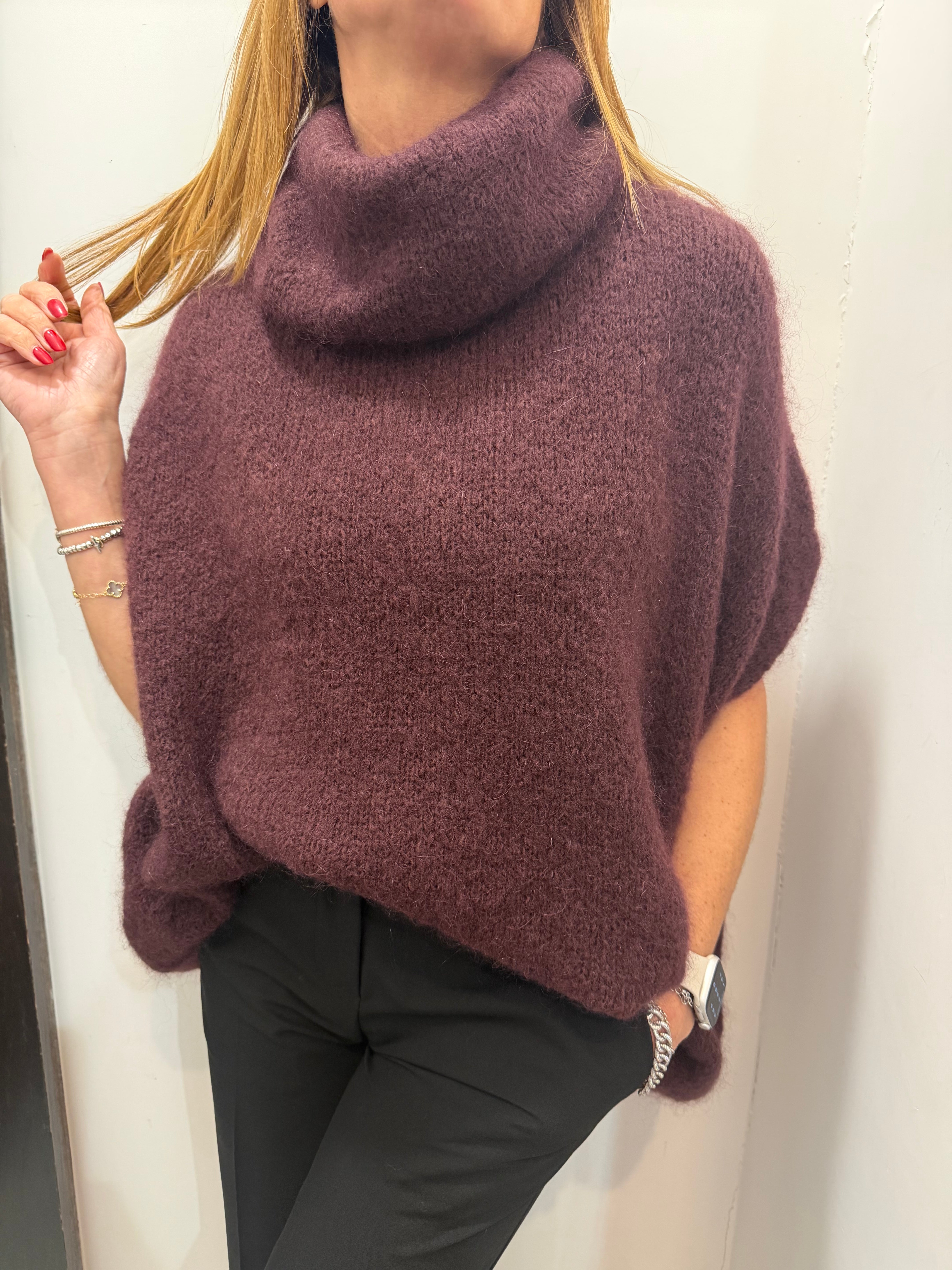 Maxi maglia misto mohair con collo alto Emisphere