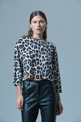 Maglia Leopardata in Maglia Jacquard Icona