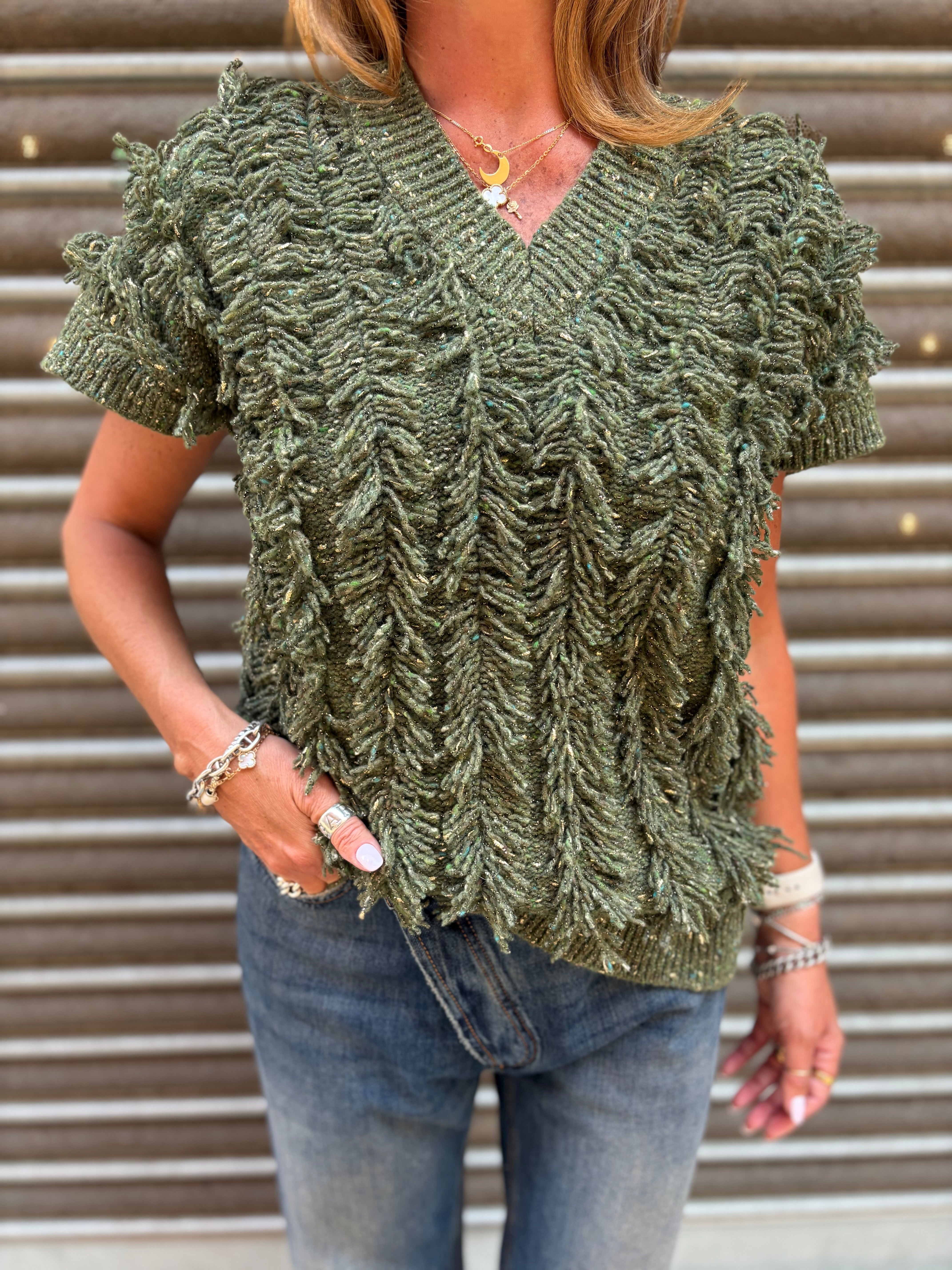 Gilet con frange Manila Grace