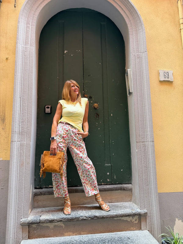 Pantaloni barrel stampati fantasia floreale Imperial