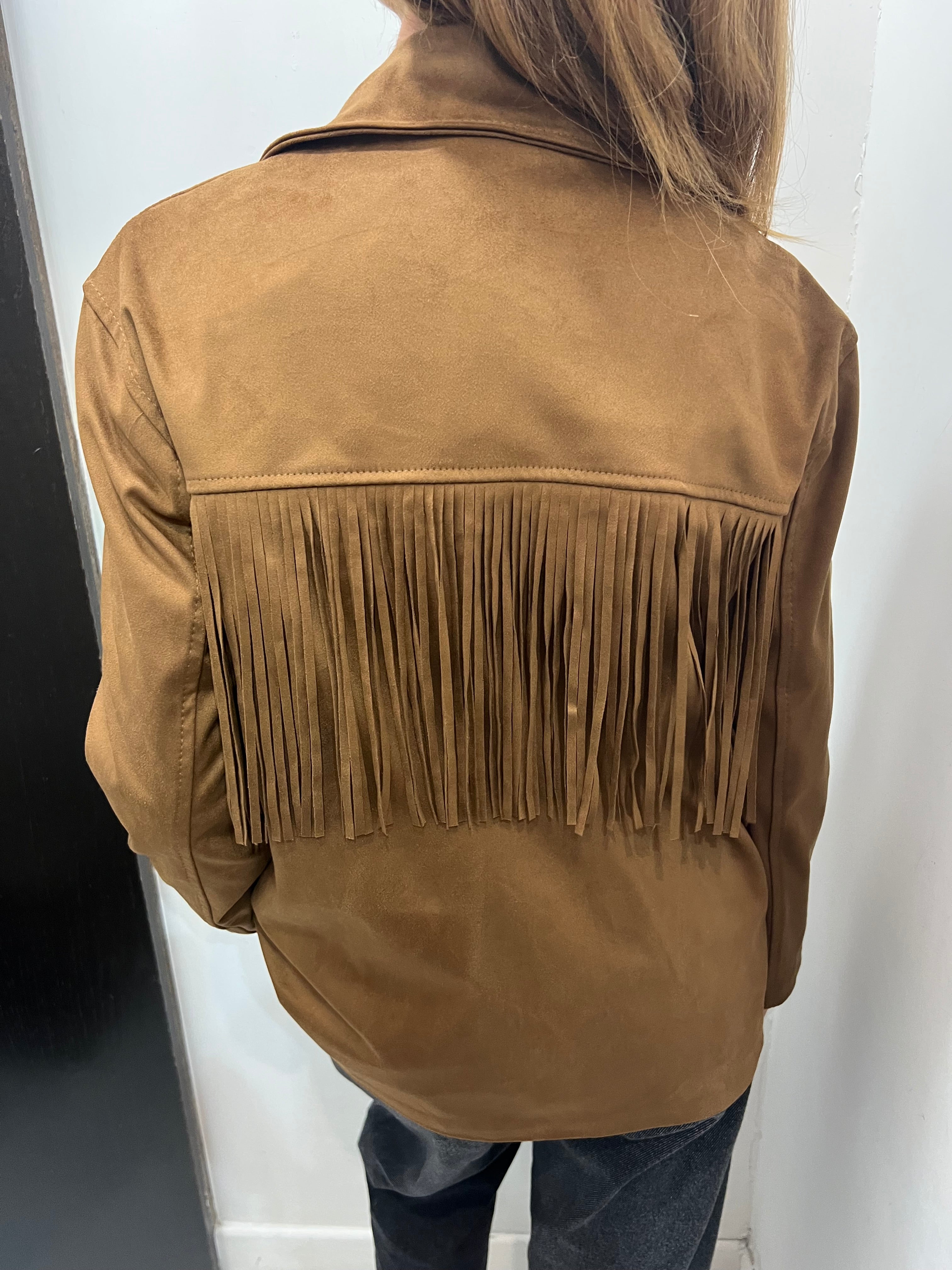 Giacca/camicia con frage in eco-daino Emisphere