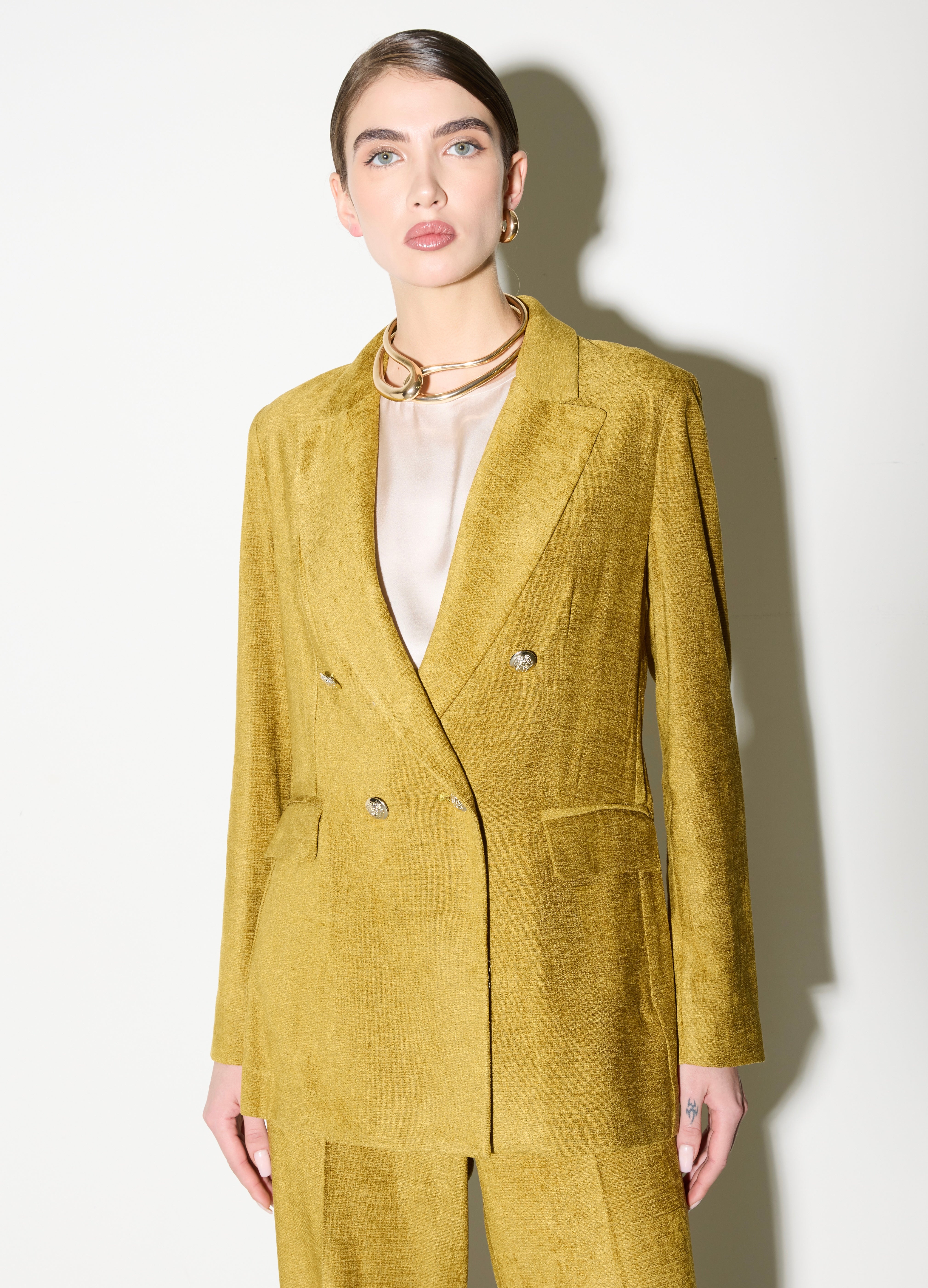 Blazer doppiopetto in velluto Kaos Donna