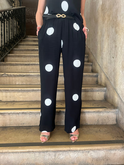 Pantalone elasticato a pois Imperial