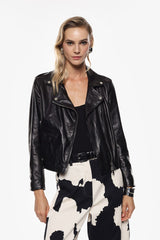 Giacca biker corta con zip e tasche Imperial