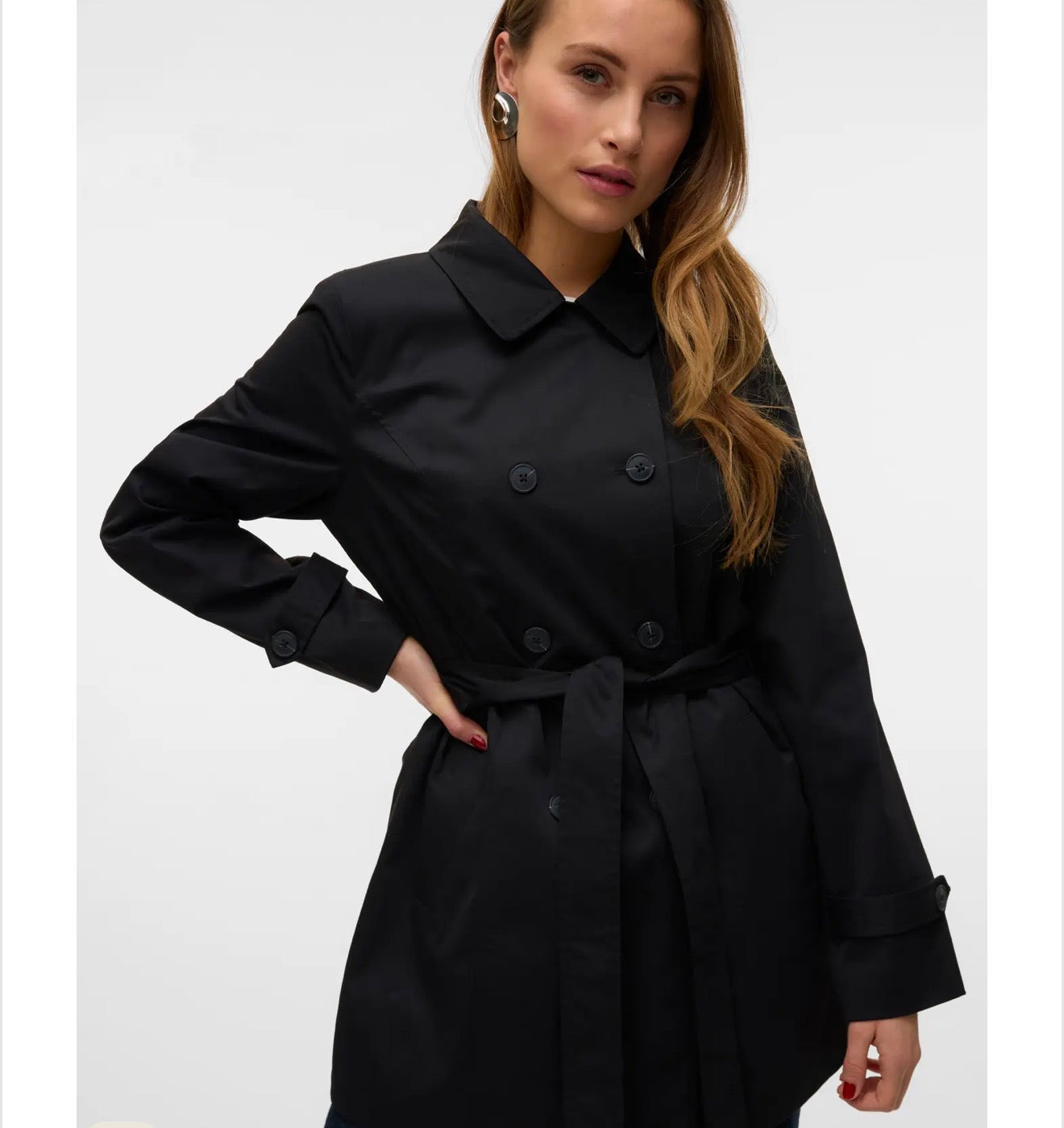 Trench doppiopetto con cintura Vero Moda