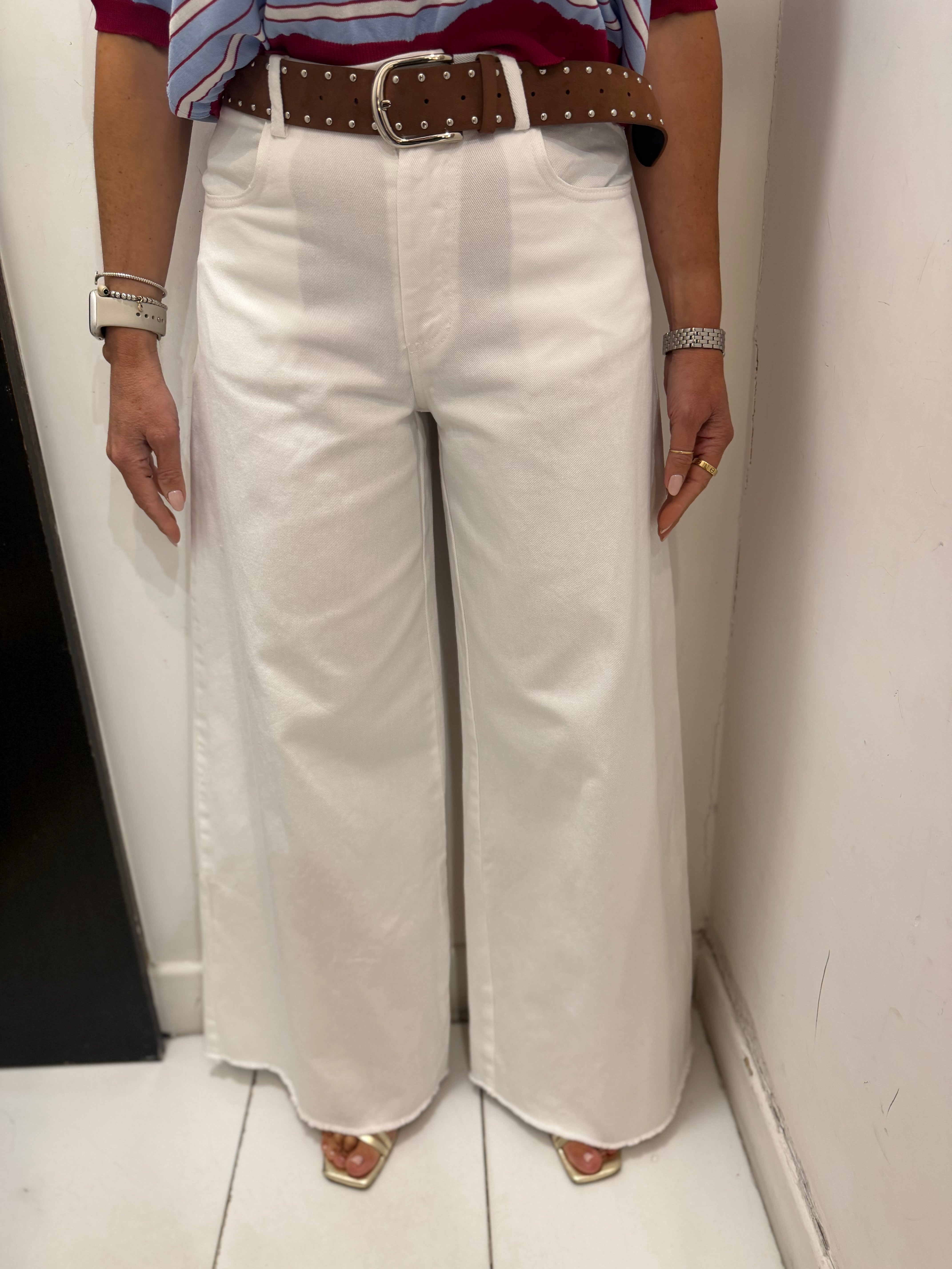 Jeans palazzo con cintura Emisphere