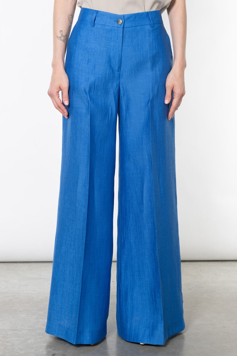 Pantalone palazzo misto lino Kaos Donna