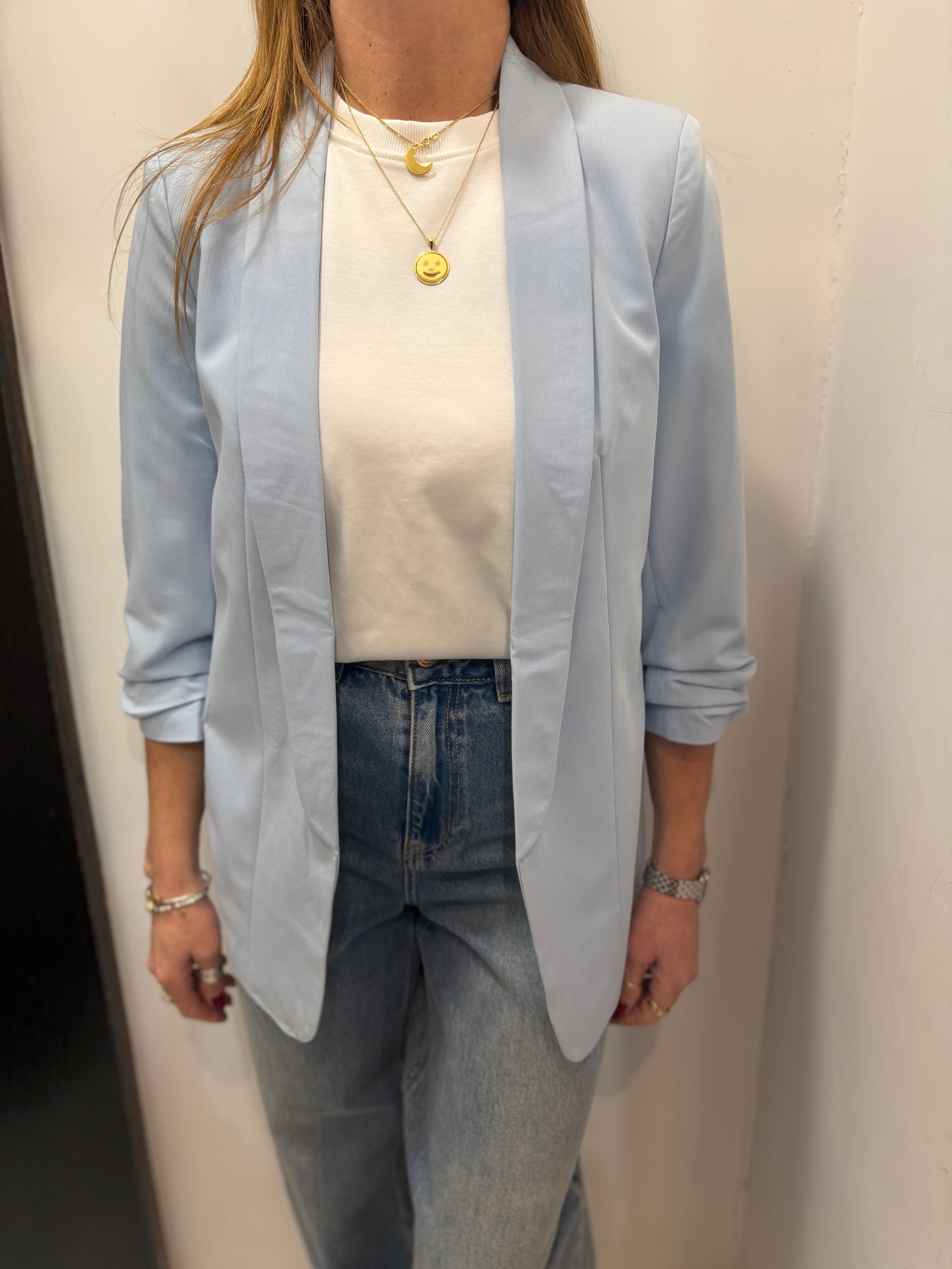Blazer con manica arricciata Pieces