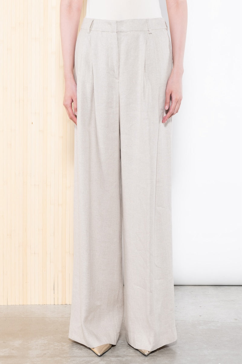 Pantalone palazzo misto lino Icona