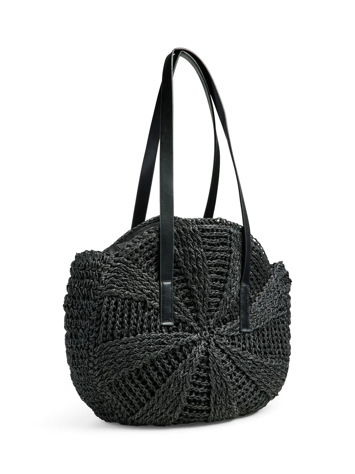 Borsa a ruota in paglia Pieces