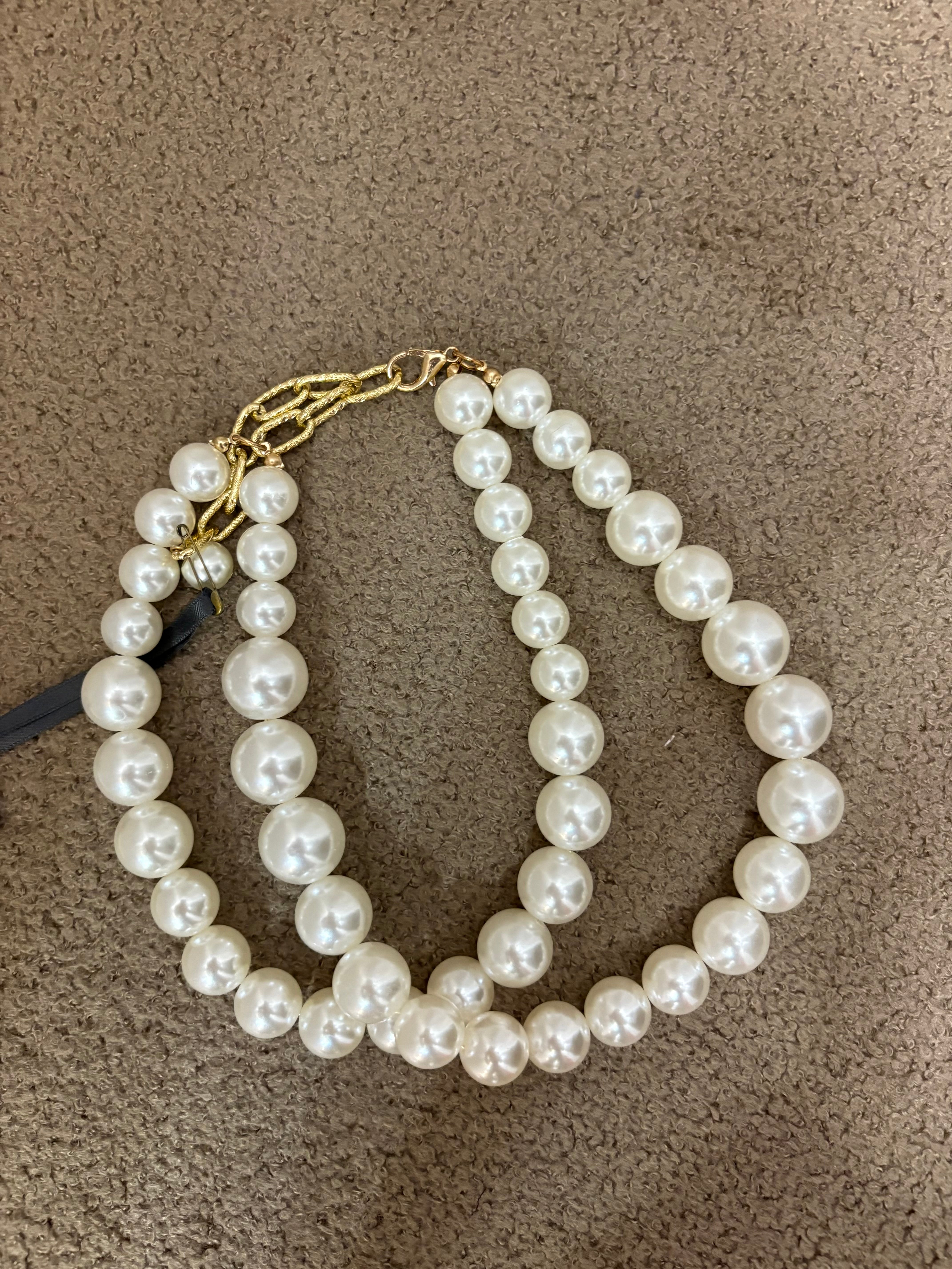 Collana a doppio filo di perle Emisphere