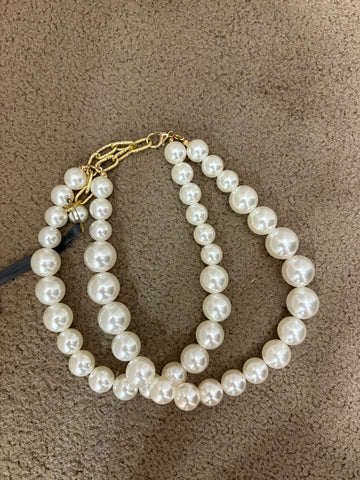 Collana a doppio filo di perle Emisphere