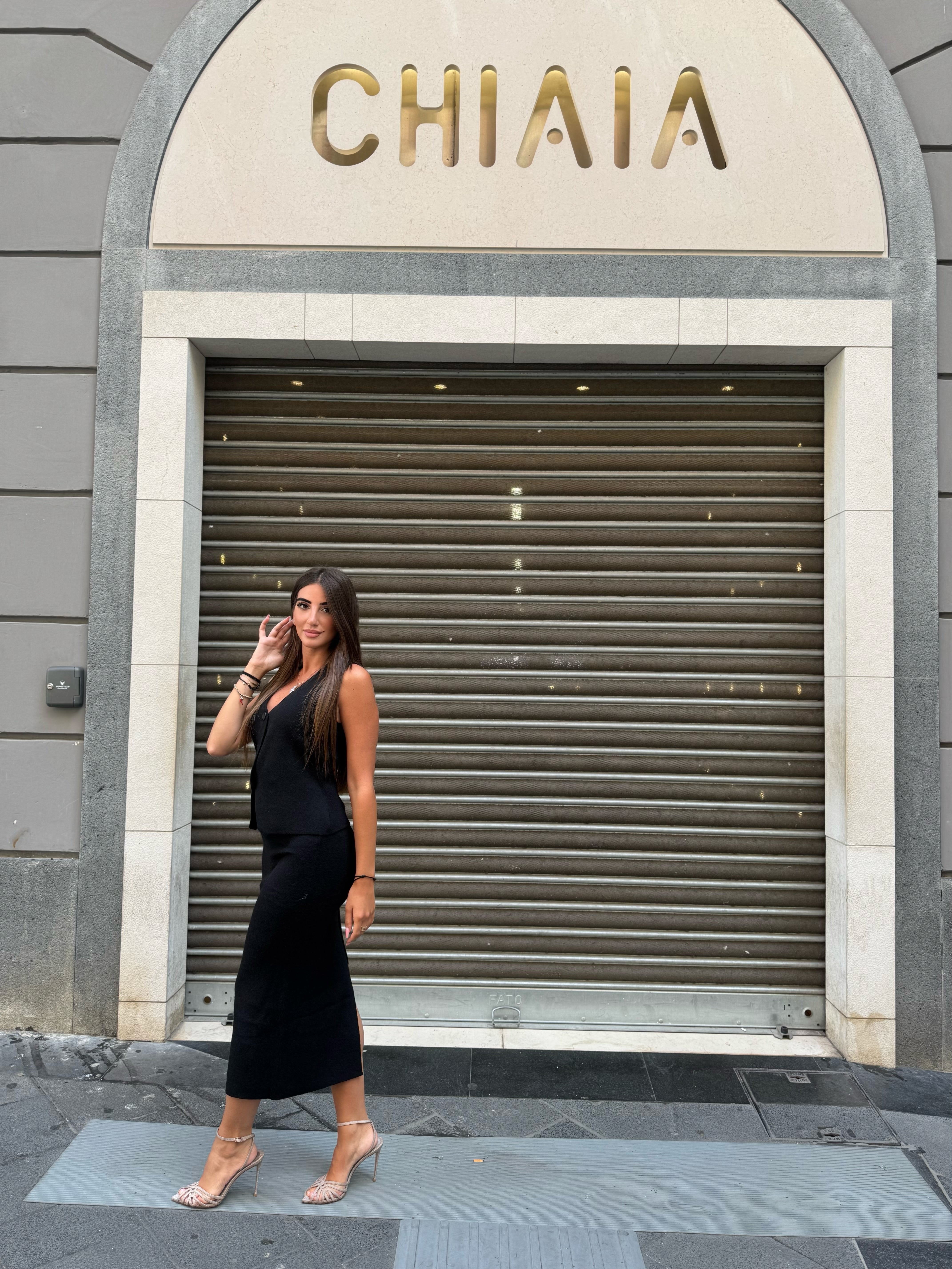 Coordinato in maglia con gilet e gonna Vero Moda