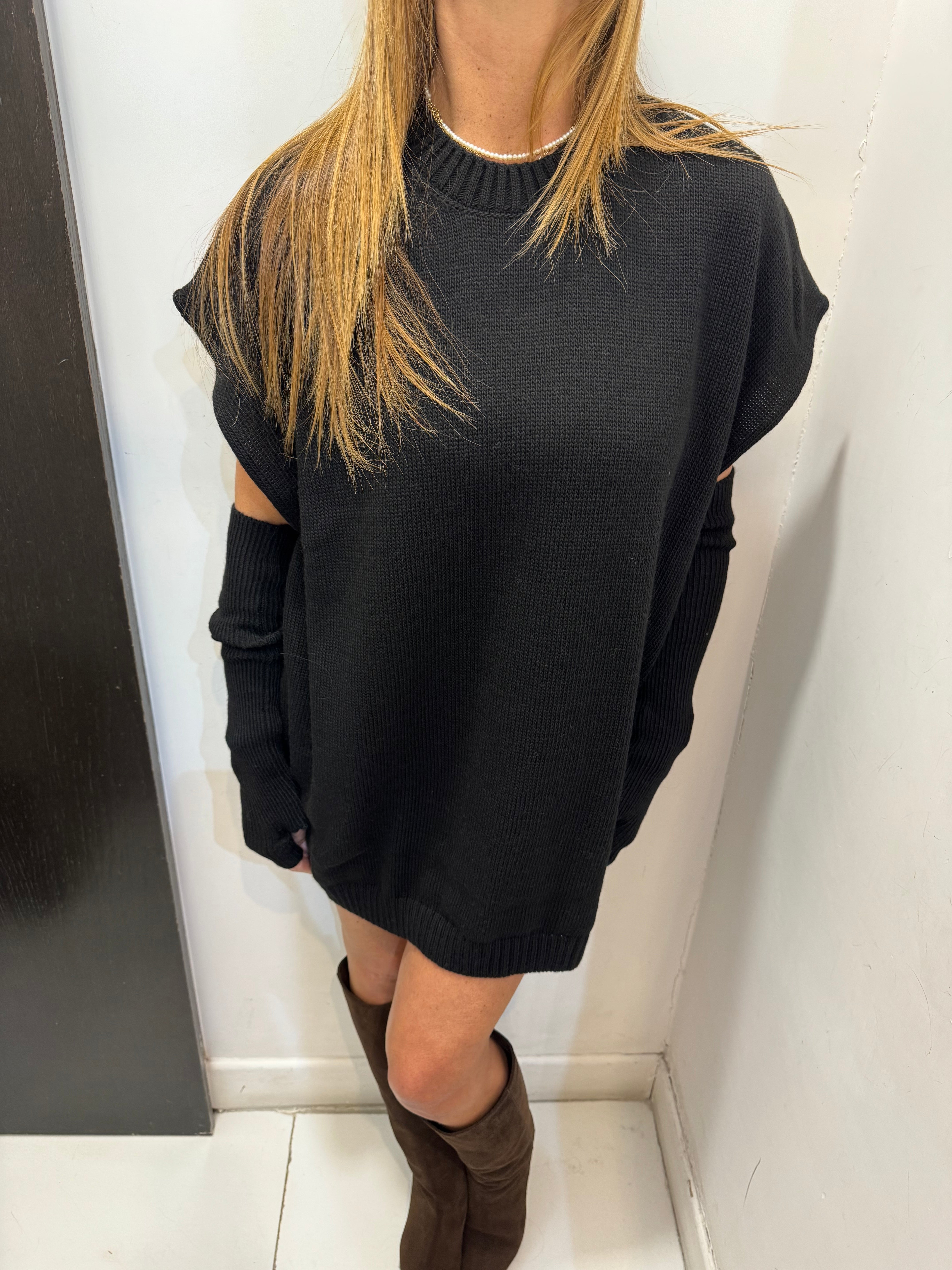 Maxi gilet con manicotti Angela Davis