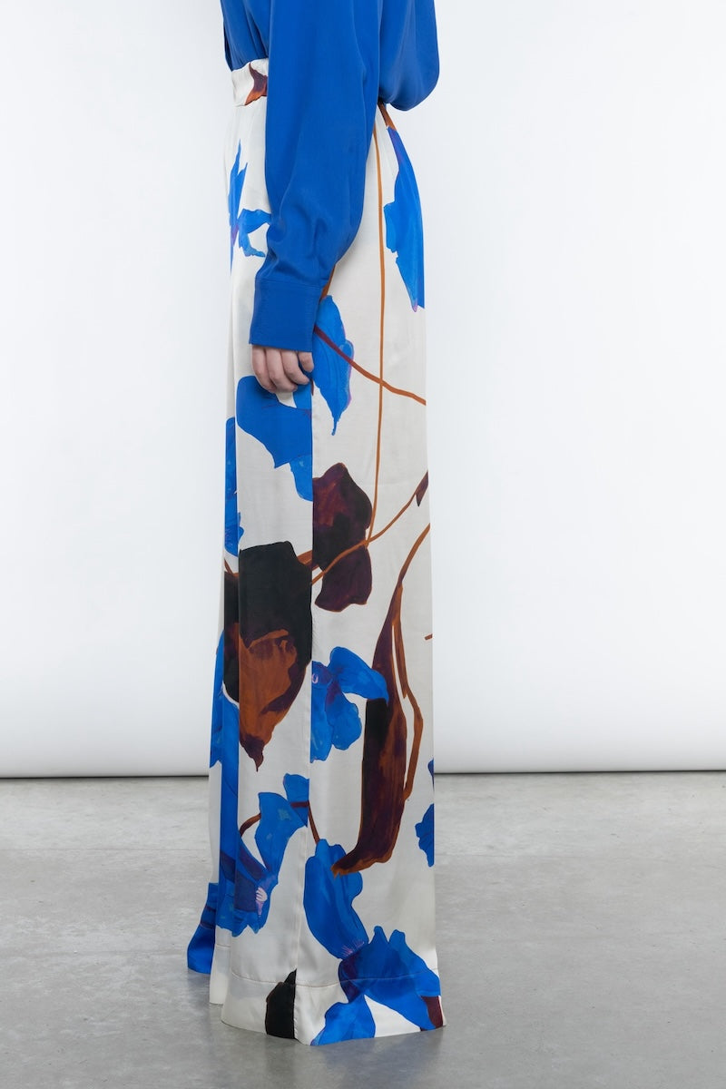 Pantalone con elastico e stampa floreale Kaos Donna