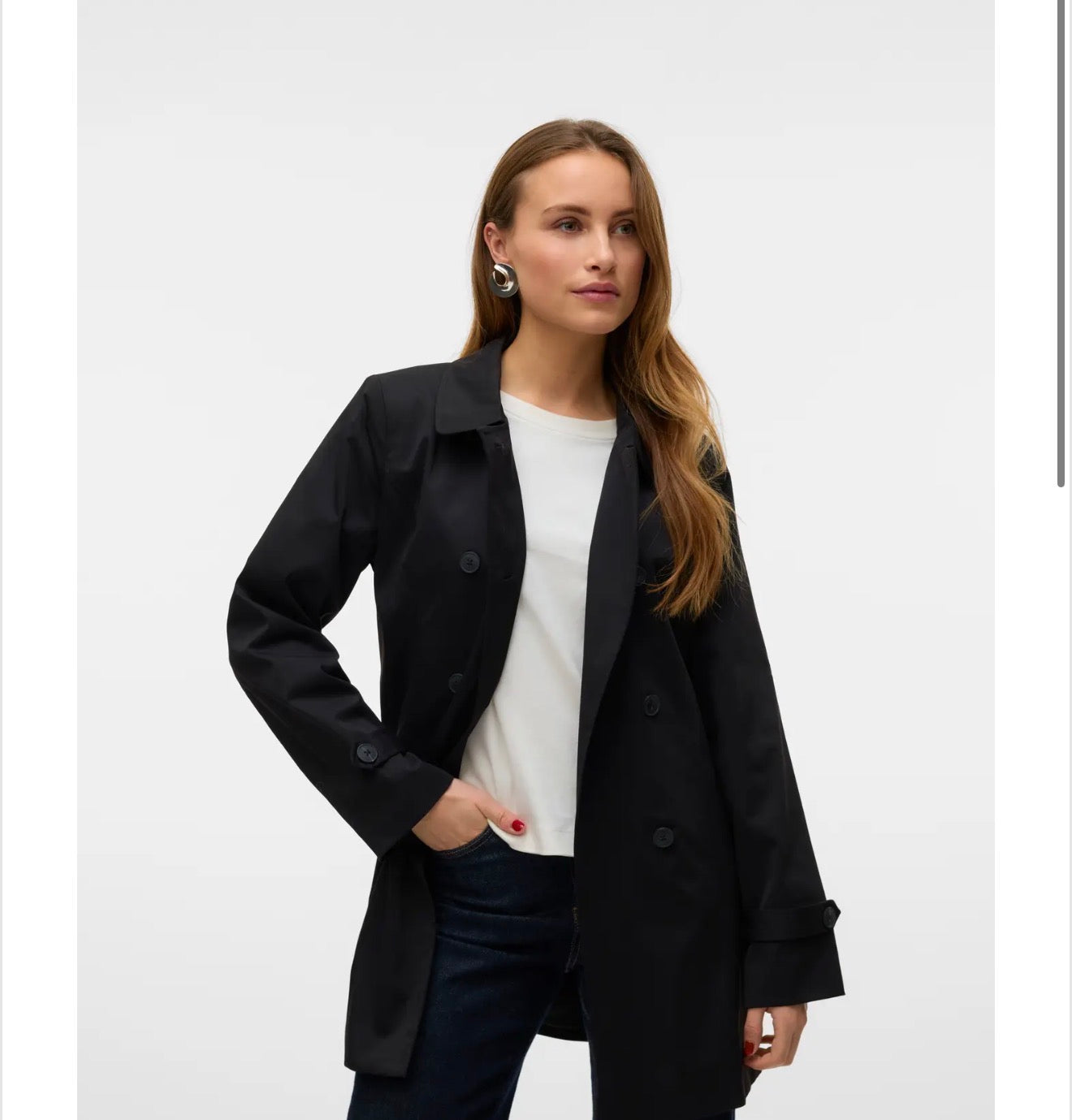 Trench doppiopetto con cintura Vero Moda