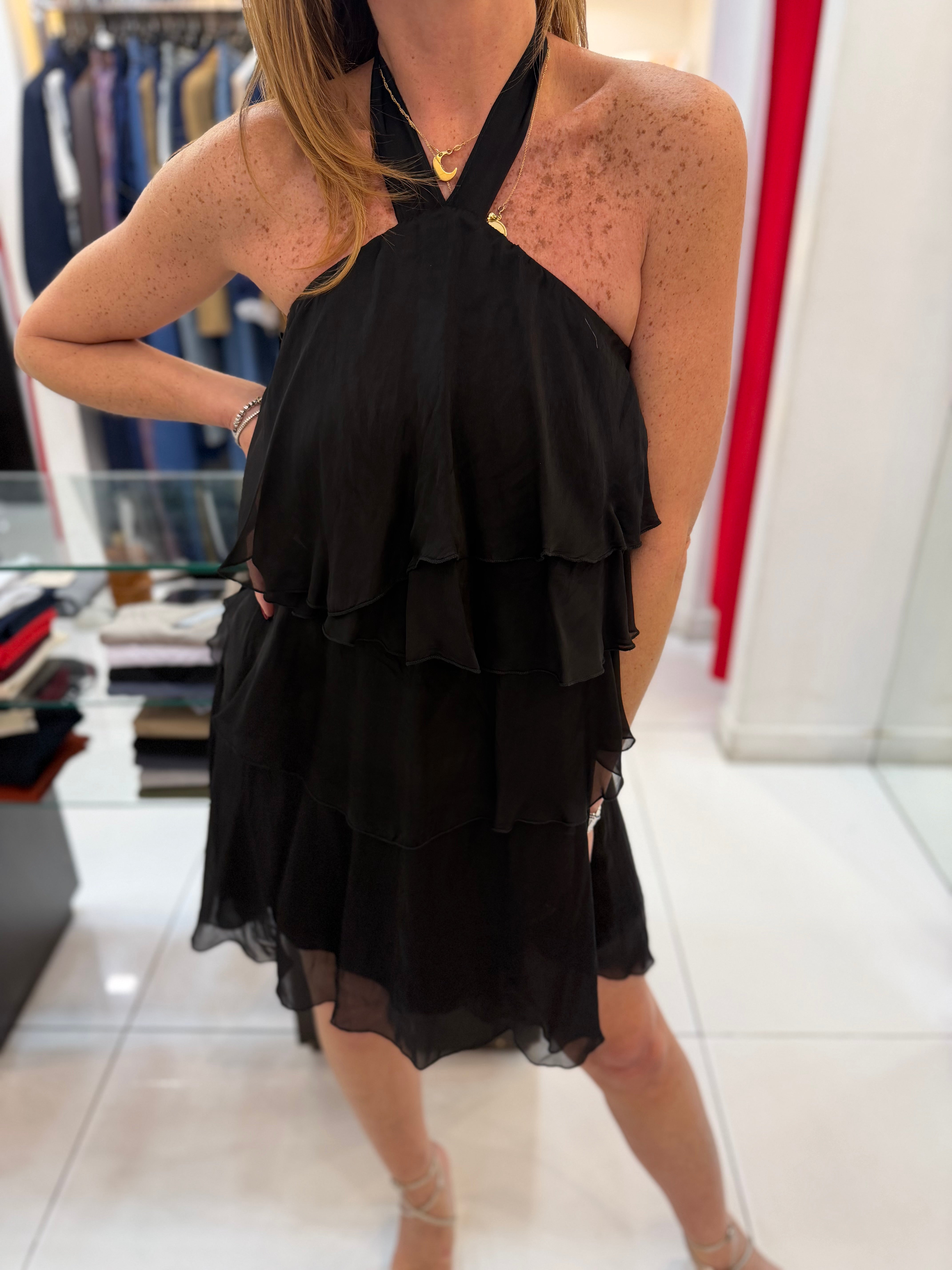 Abito halter con balze Kaos Jeans