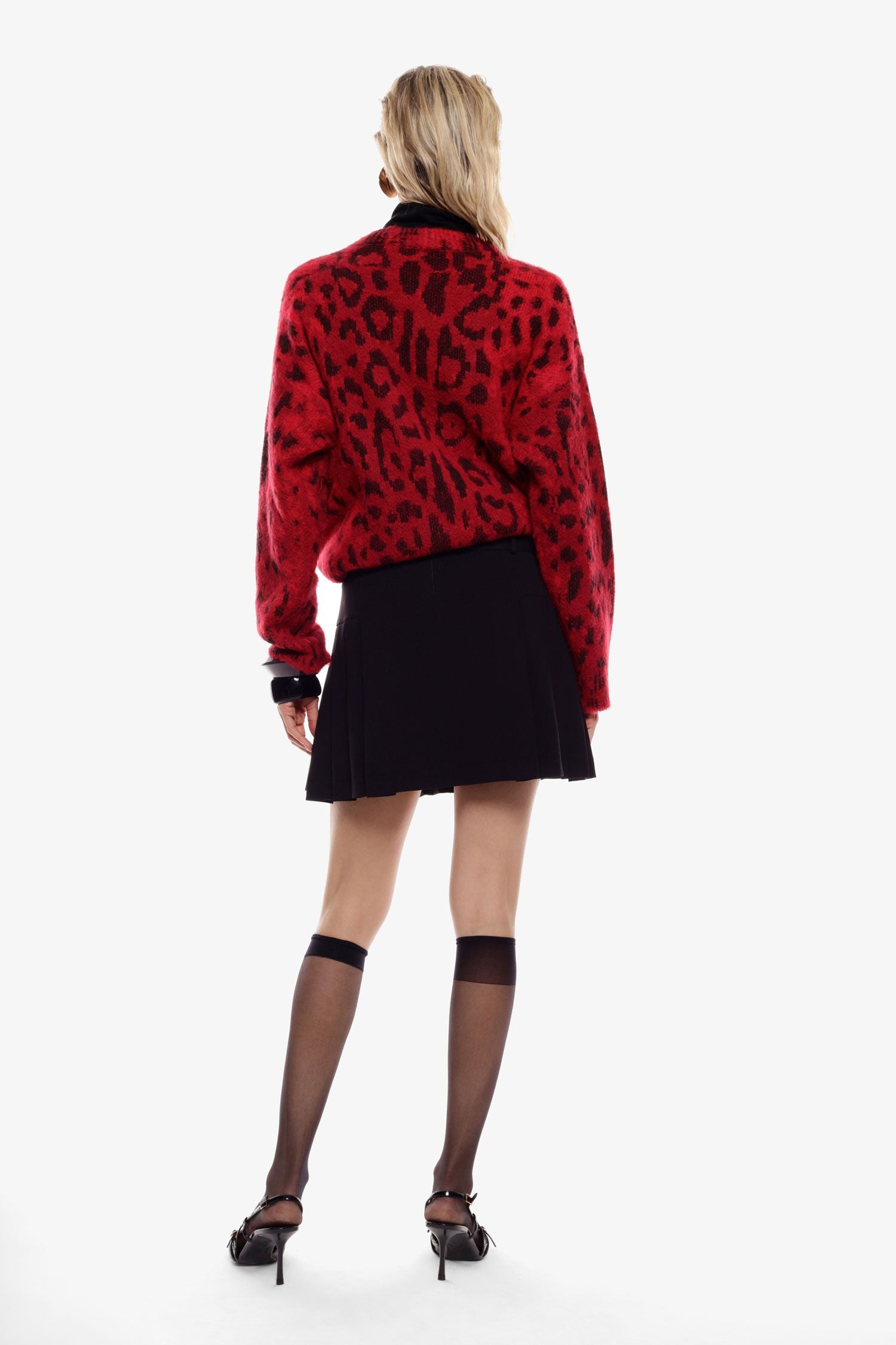 Gonna corta plissé con tasche laterali cintura Imperial