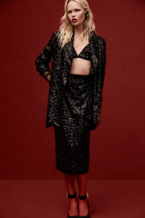 Gonna midi a vita alta con paillettes Imperial