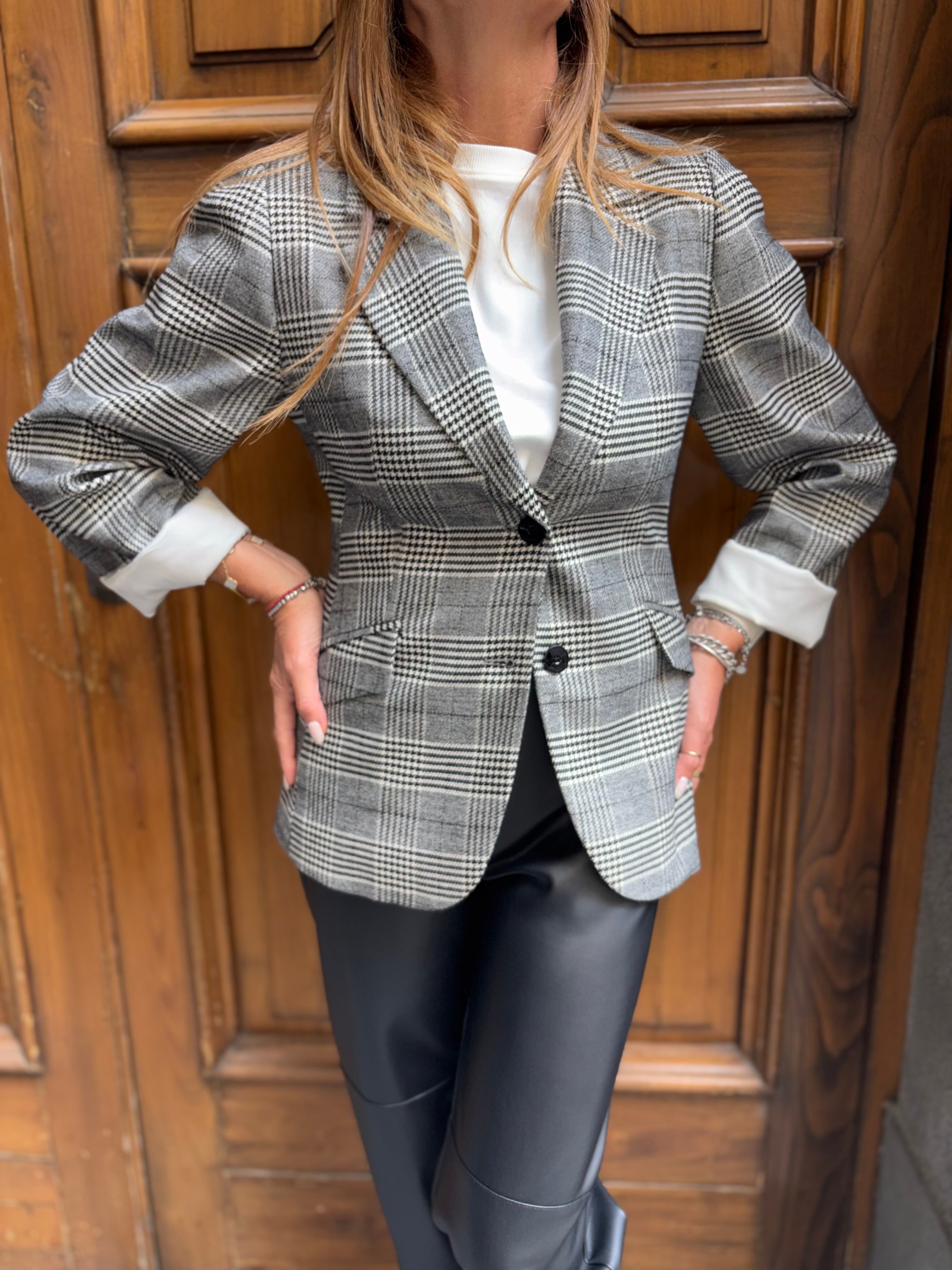 Blazer a motivo check con chiusura bottoni Imperial