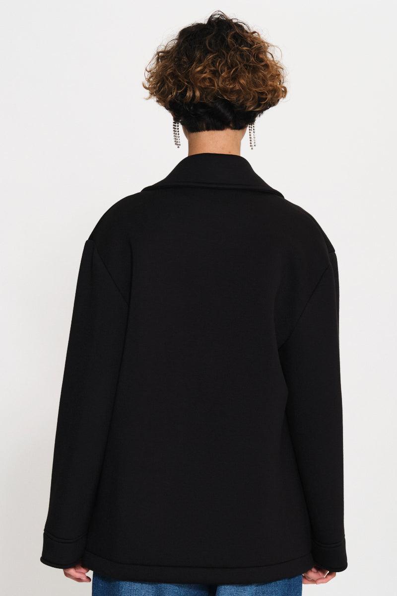 Cappotto doppiopetto oversize nero Kaos Jeans