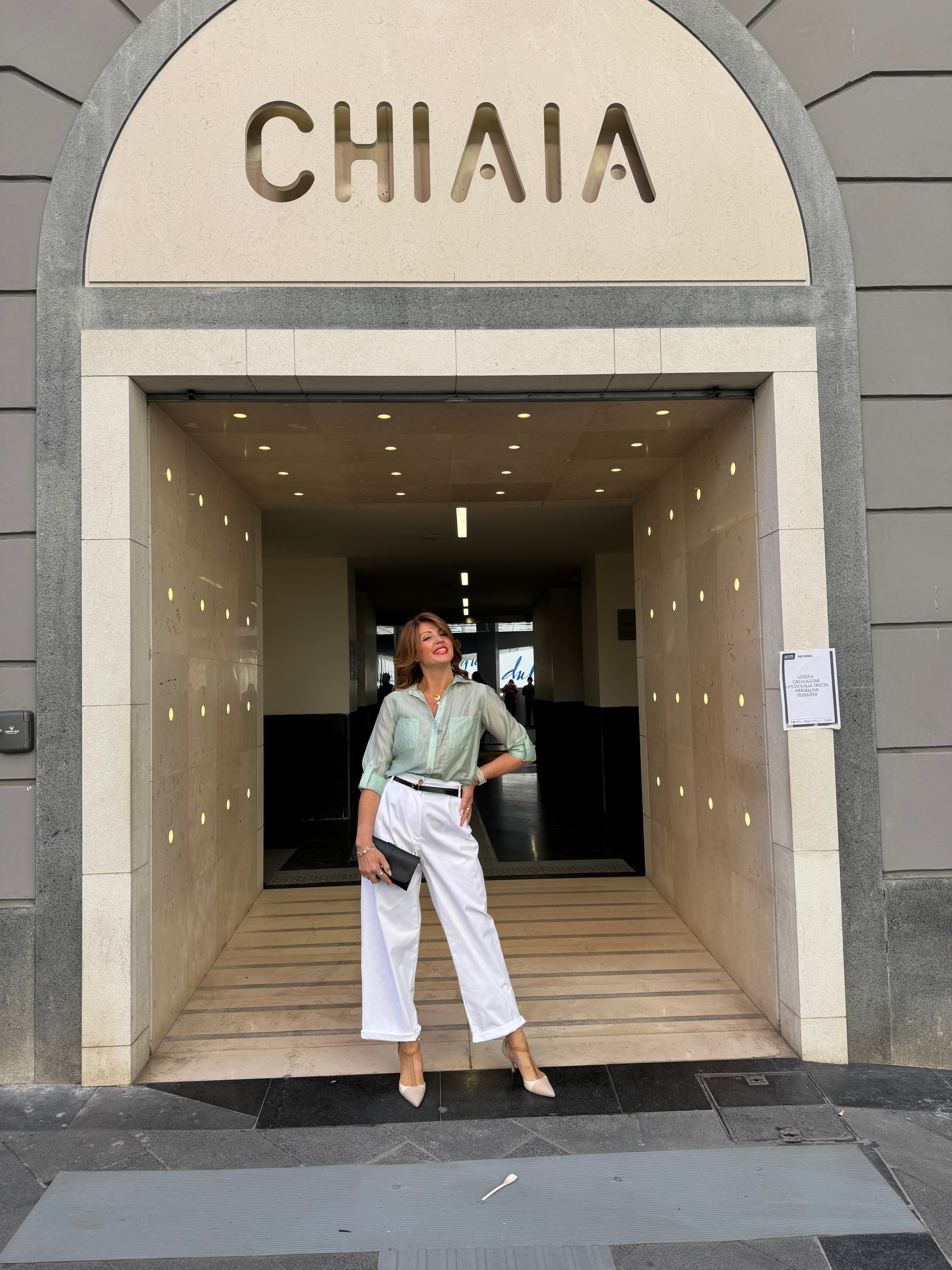 Pantalone in cotone con pineces Imperial