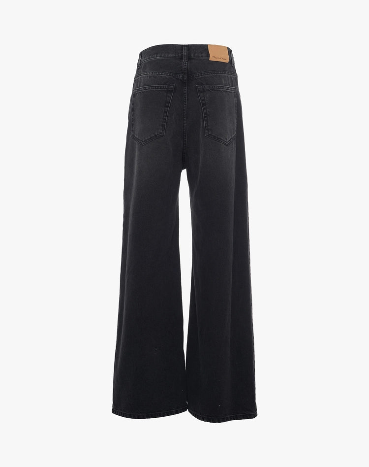 Jeans wide-leg con chiusura asimmetrica Manila Grace
