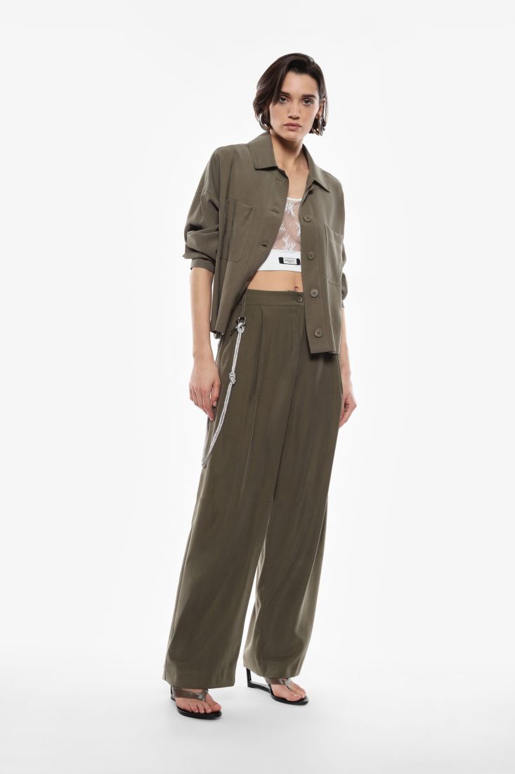 Pantaloni ampi a vita alta Imperial