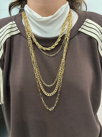 Collana multistrato in catena Emisphere