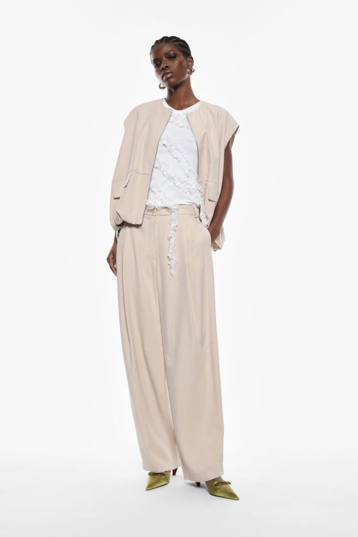 Pantaloni ampi a vita alta Imperial