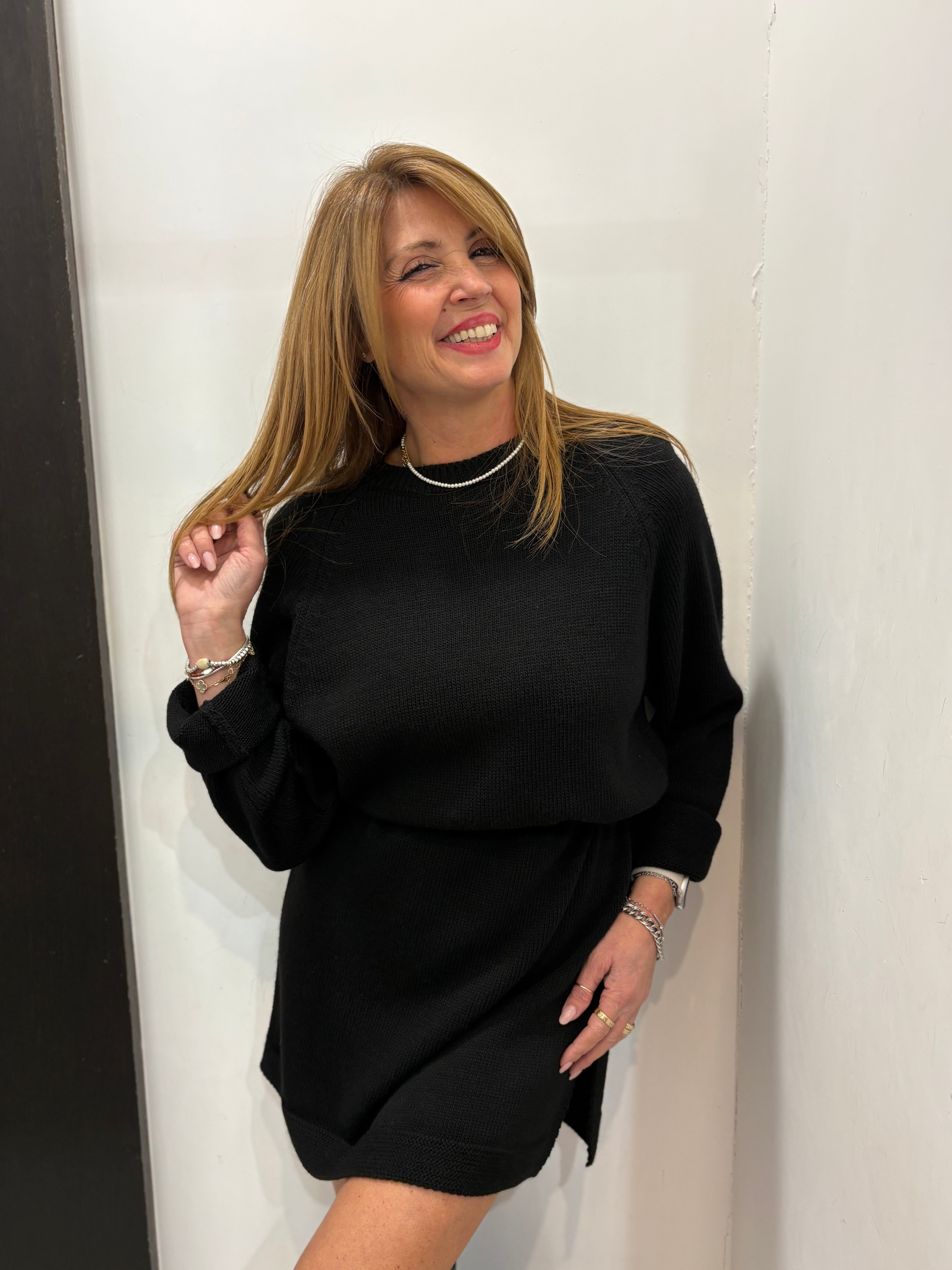 Abito in maglia morbida con vita morbida Angela Davis