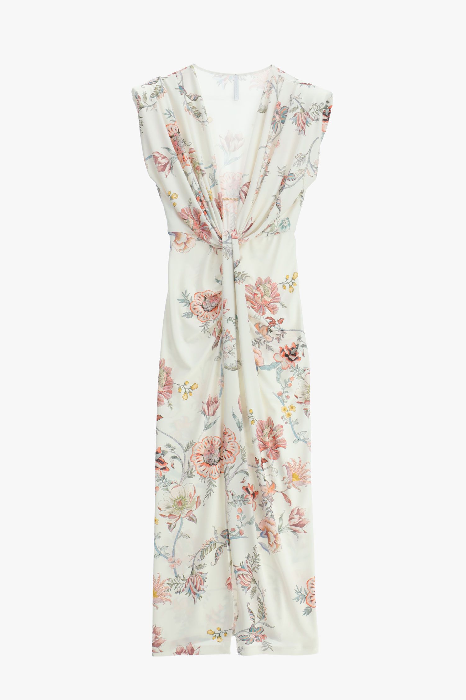 Abito lungo fantasia floreale con scollo a v Imperial