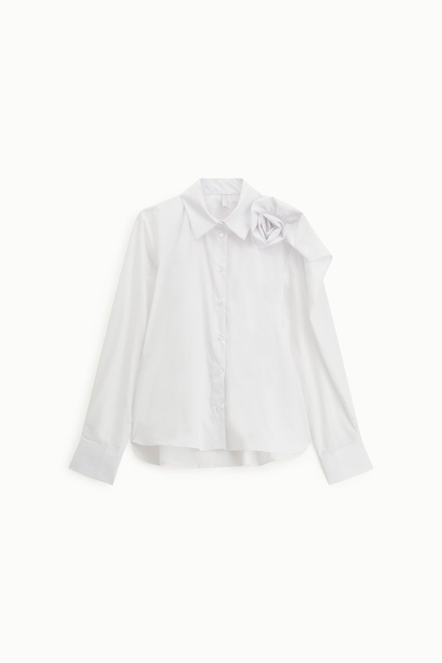 Camicia con fiore strutturato e maniche lunghe Imperial