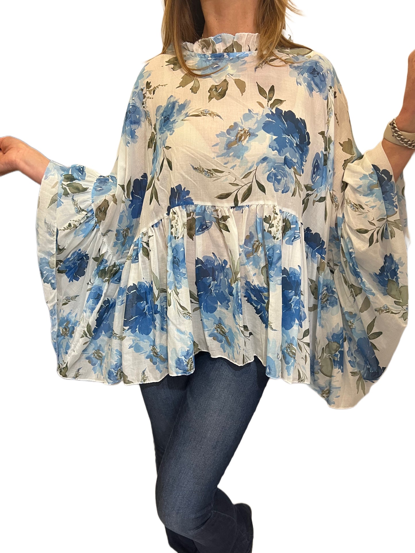 Blusa a fiori modello Positano  Emisphere