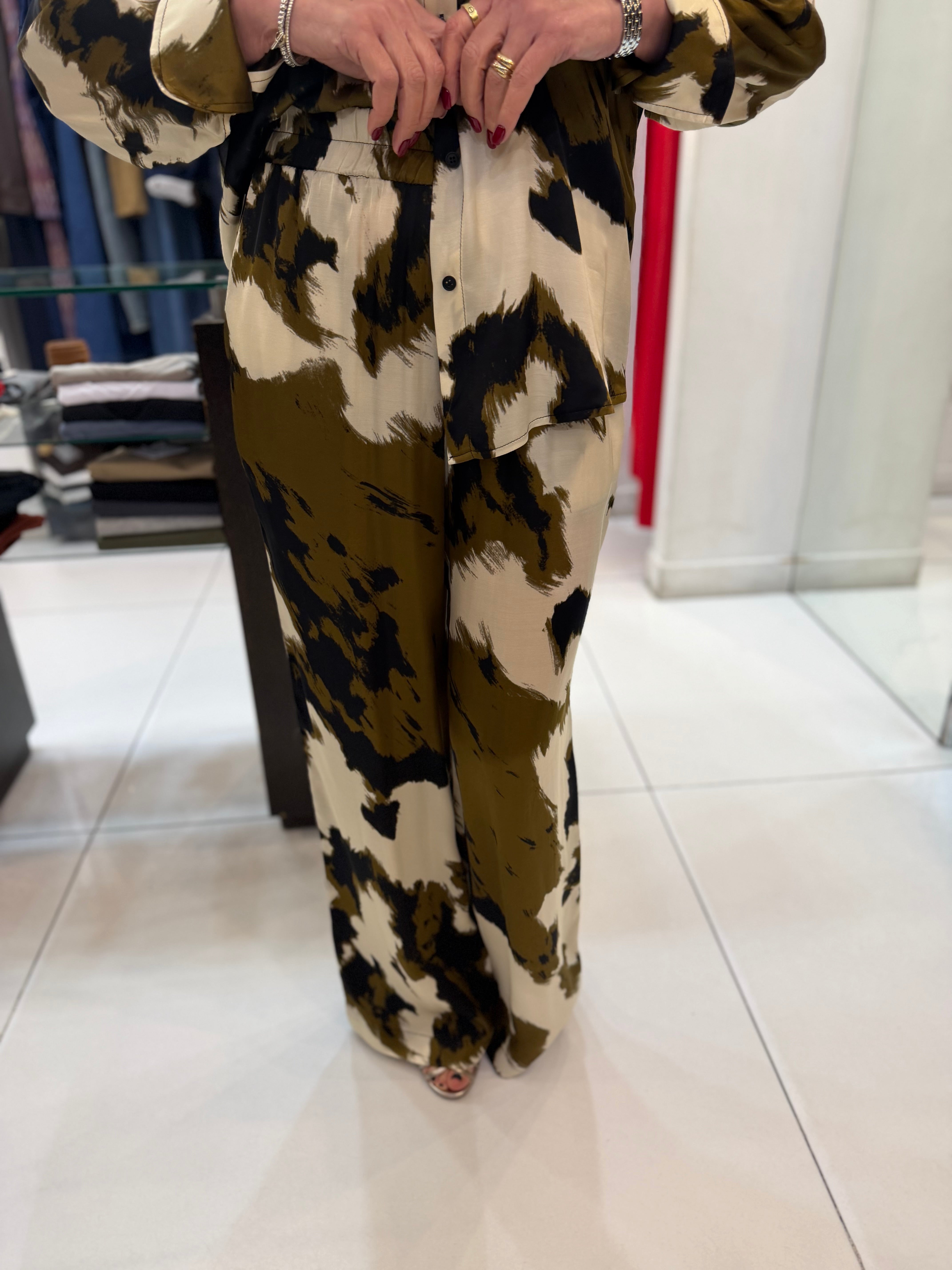 Pantalone stampa astratta Kaos Jeans