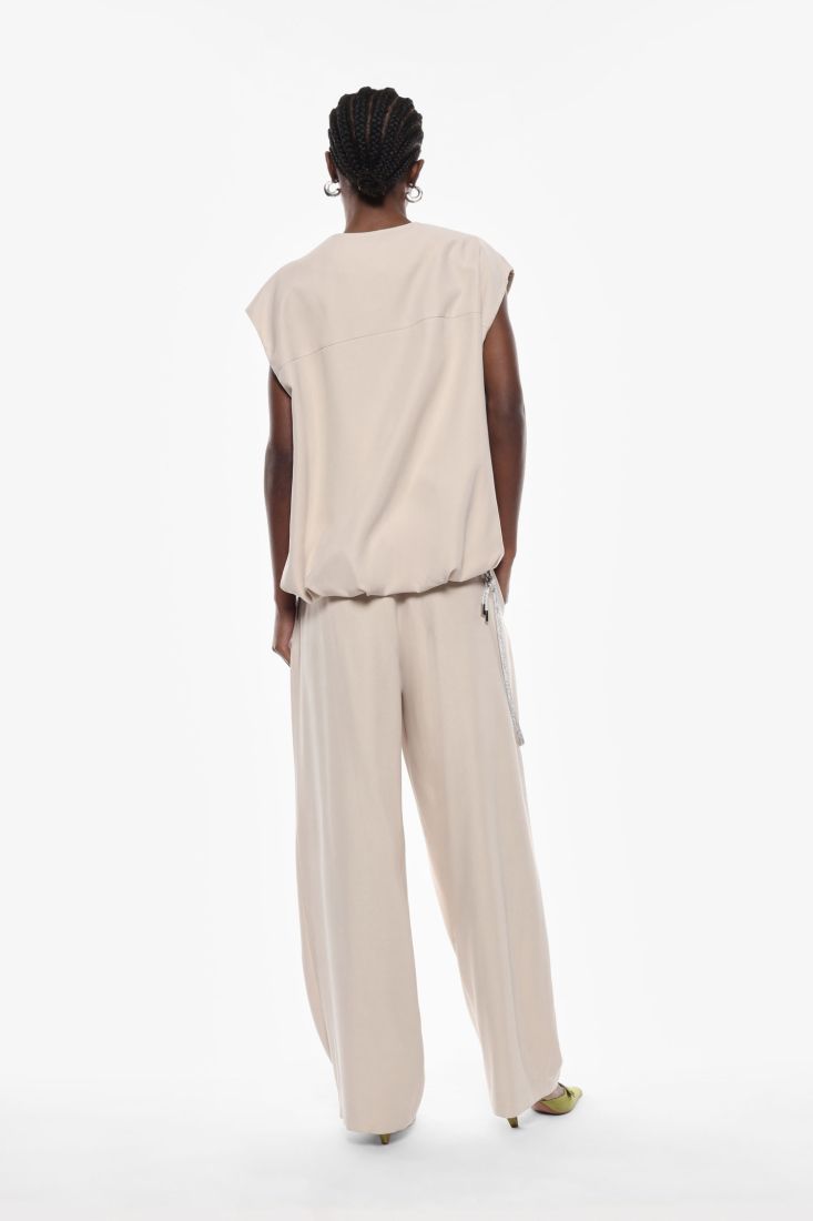 Pantaloni ampi a vita alta Imperial