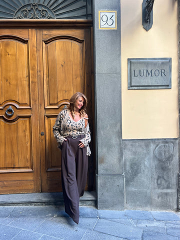 Pantaloni fluido con cintura Imperial