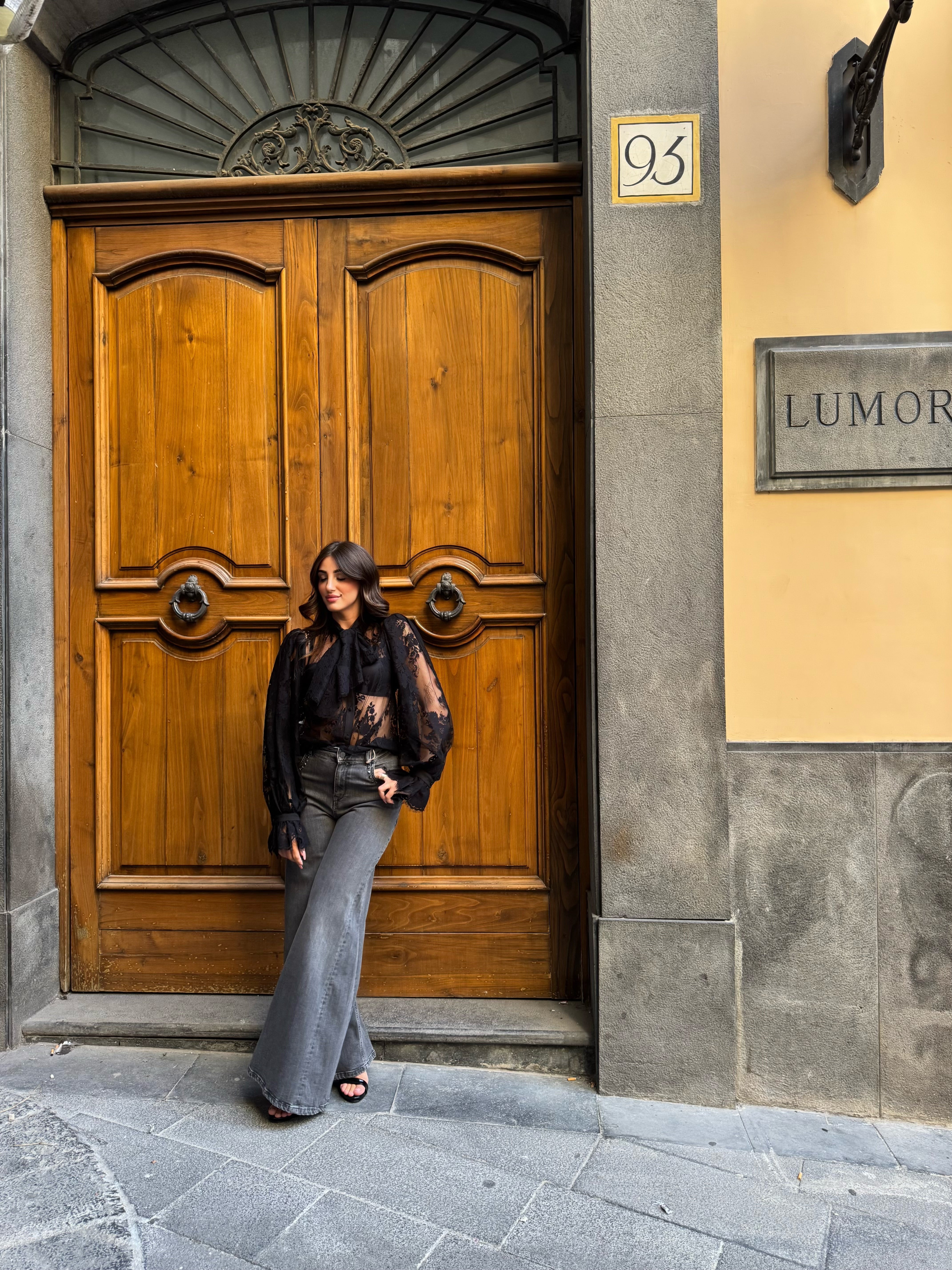 Camicia in pizzo maniche lunghe Imperial