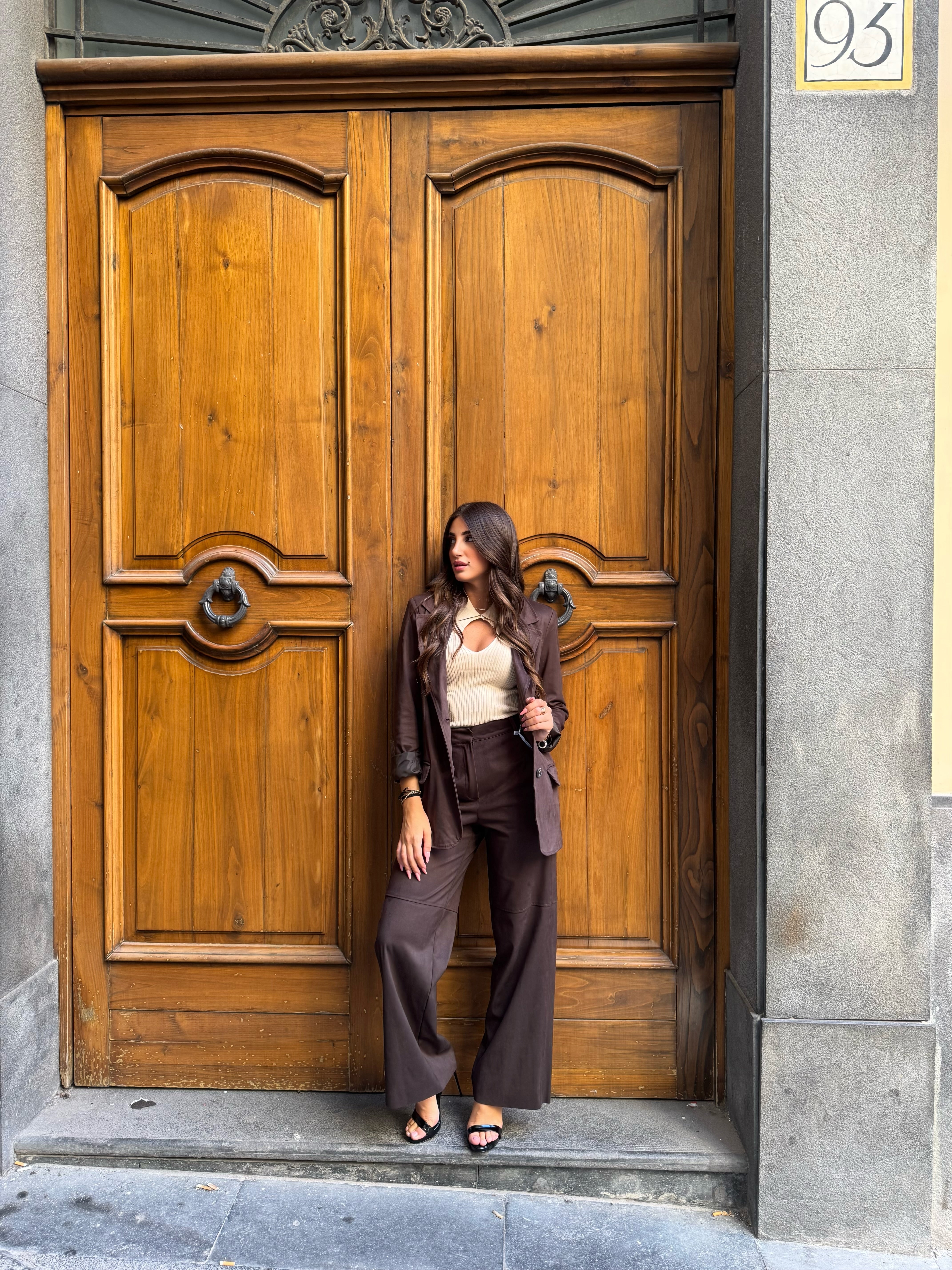 Blazer in Tessuto Scamosciato Kaos Donna