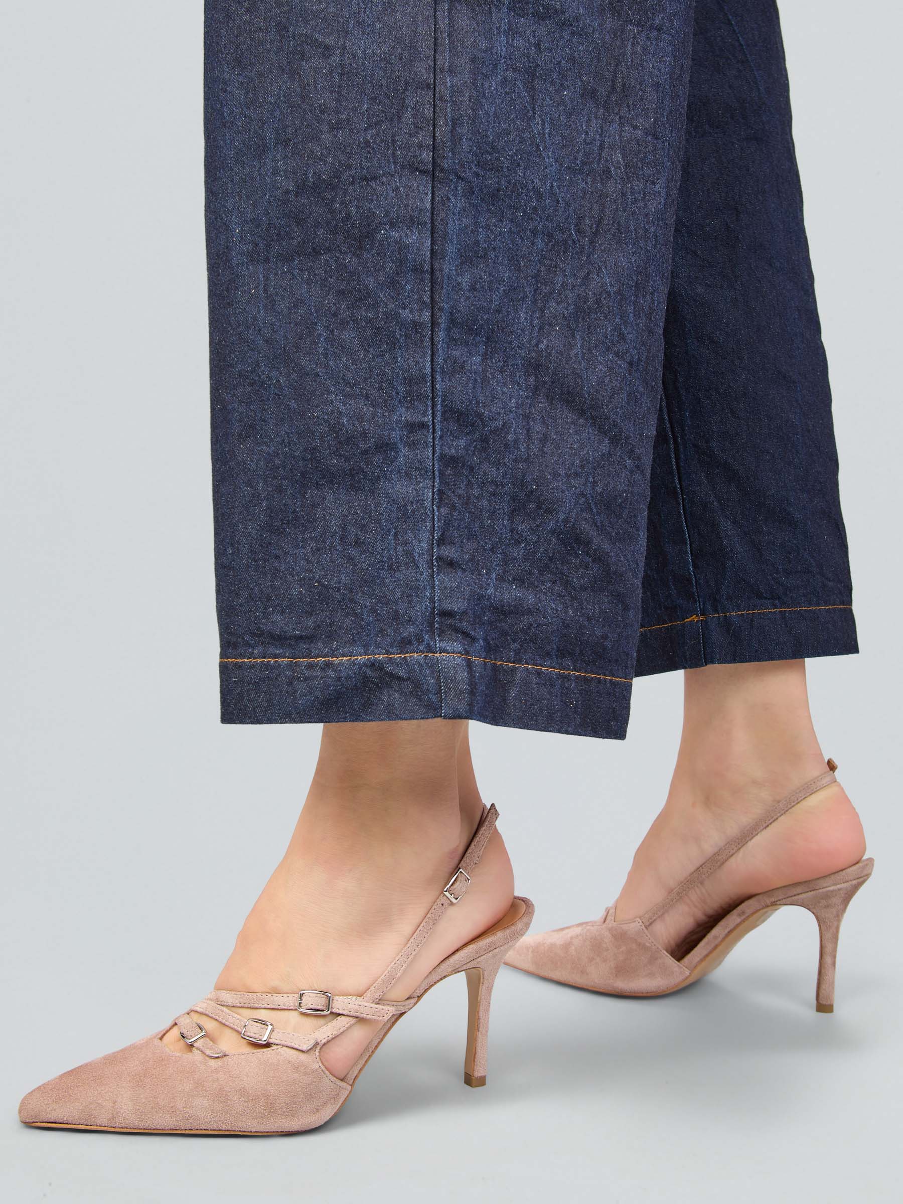 Slingback in camoscio Ovyé