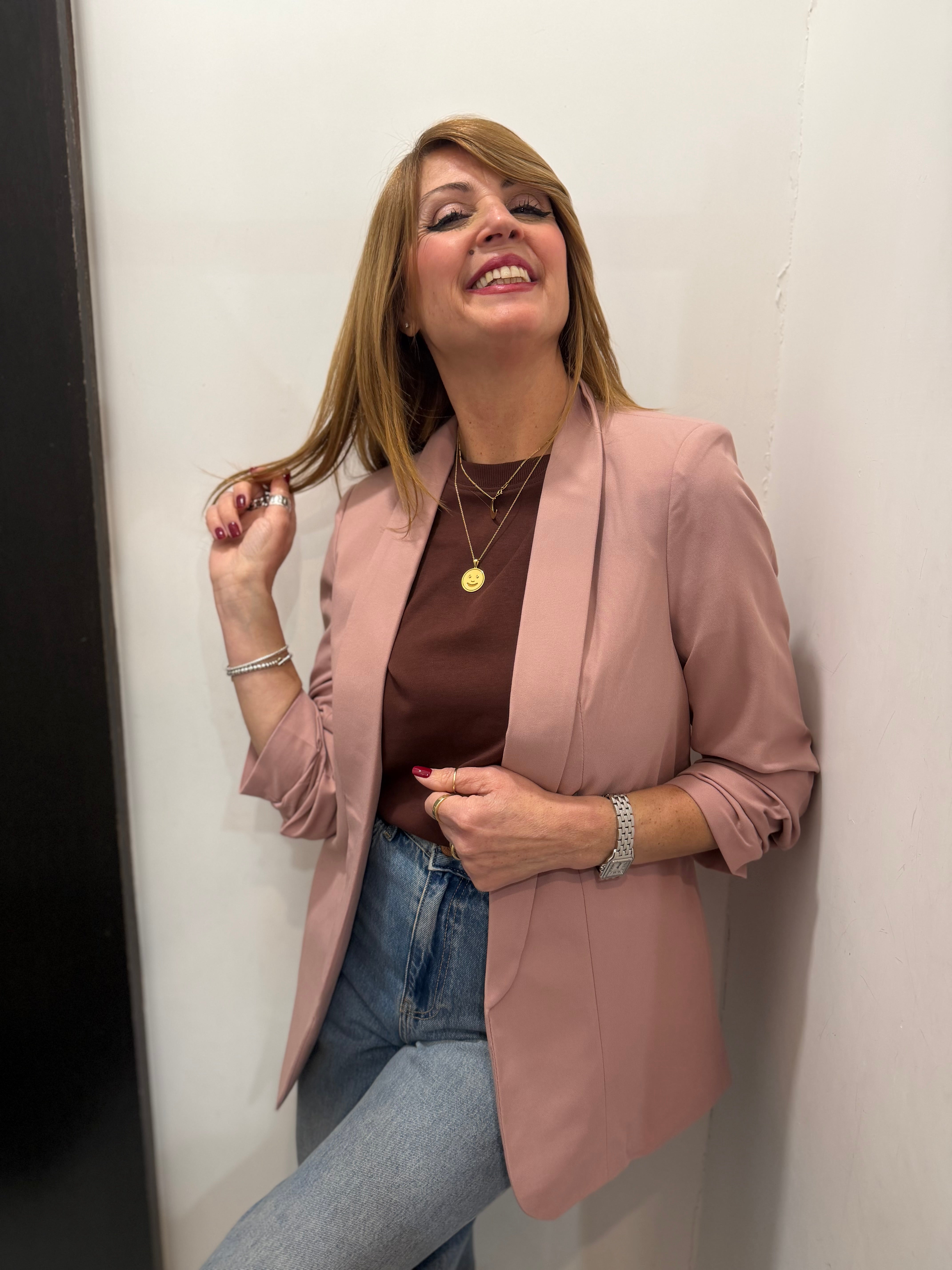 Blazer con manica arricciata Pieces