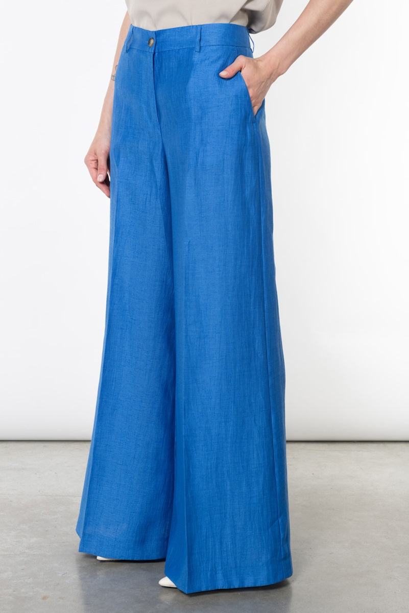 Pantalone palazzo misto lino Kaos Donna