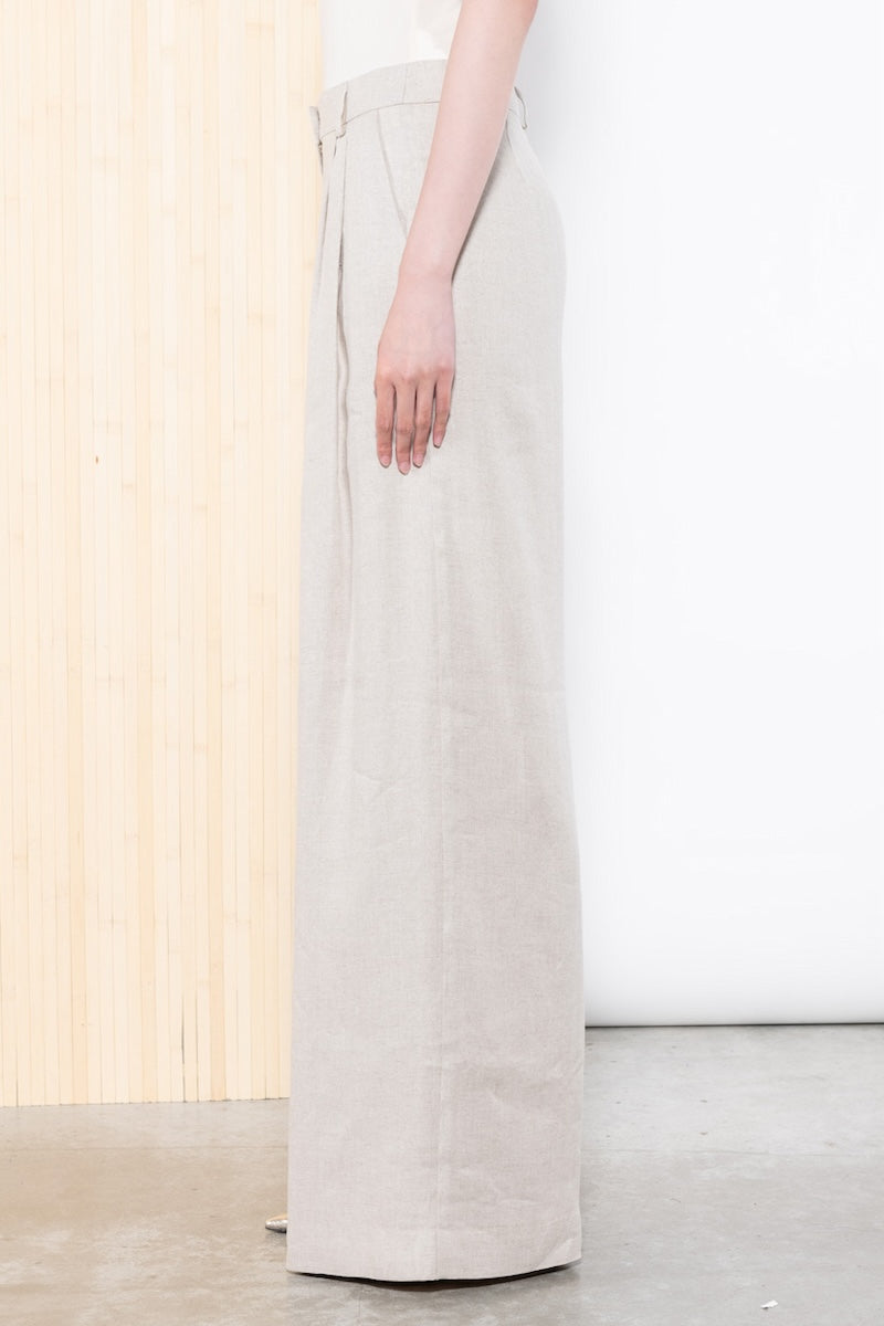 Pantalone palazzo misto lino Icona