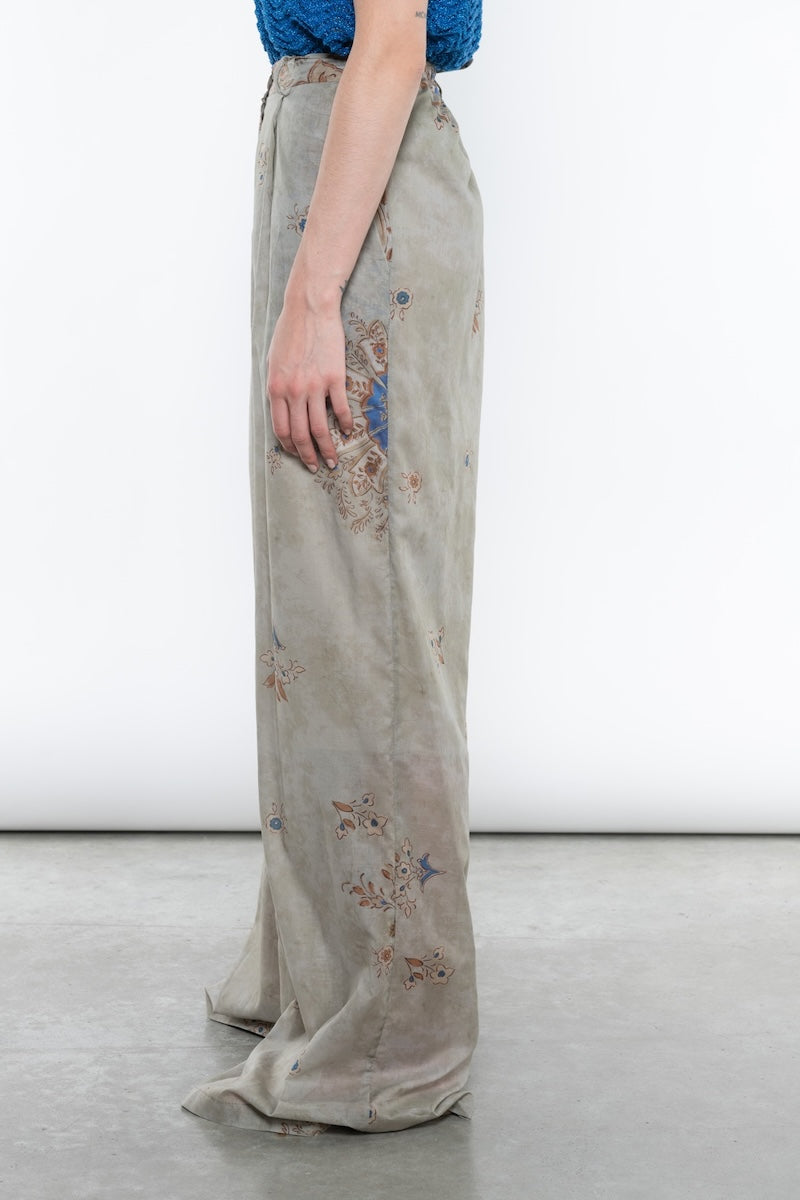 Pantalone in mussola stampa floreale Kaos Donna