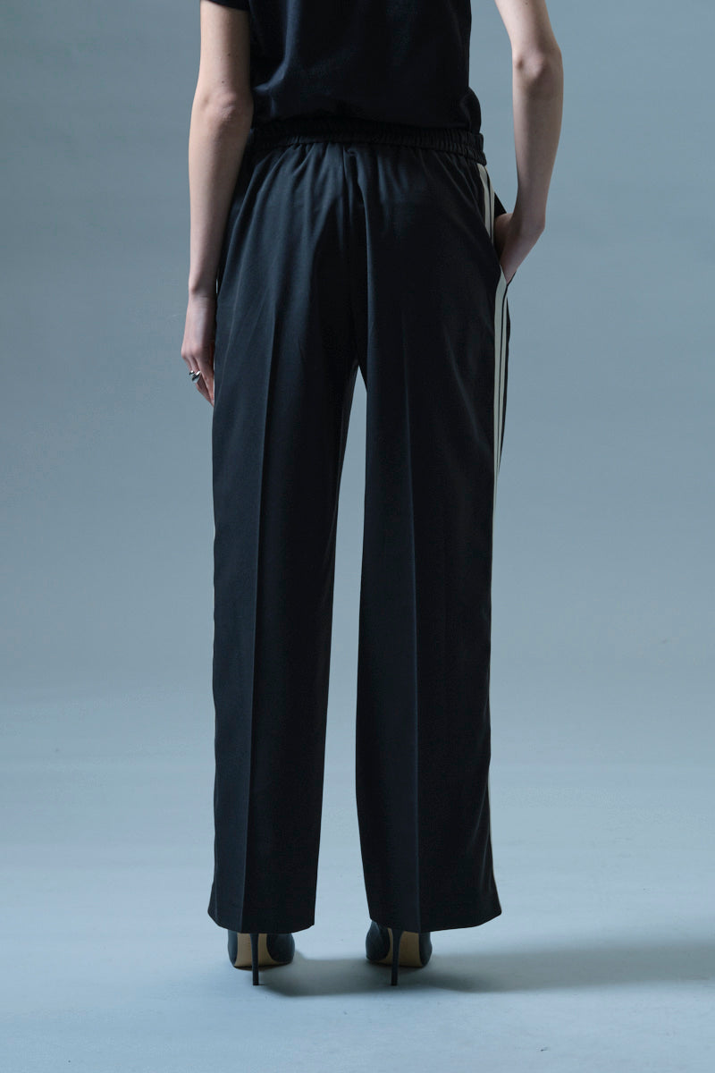 Pantalone Nero con Bande Laterali a Contrasto Icona